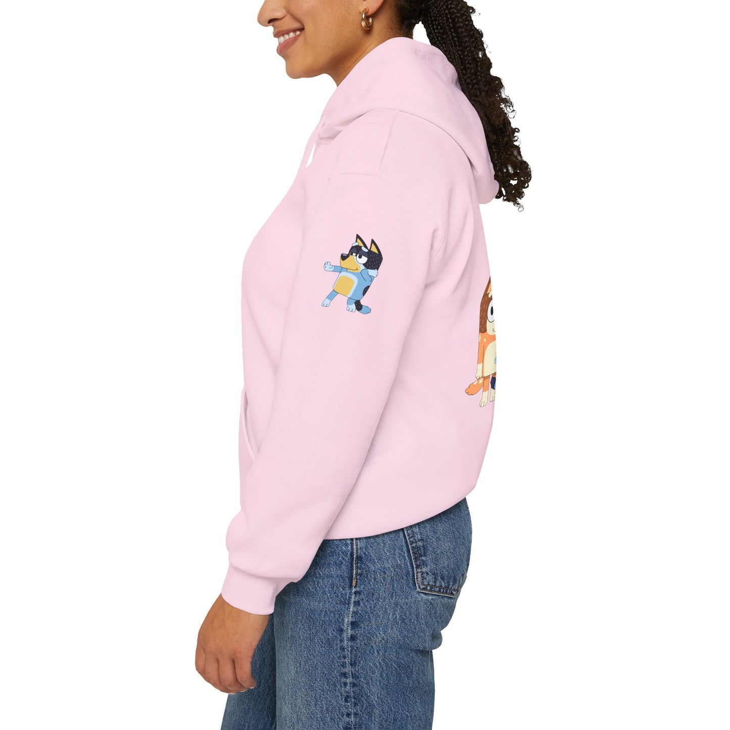 Princess Grace Bluey Fun Family Cartoon Hoodie - Unisex Heavy Blend with Playful Characters