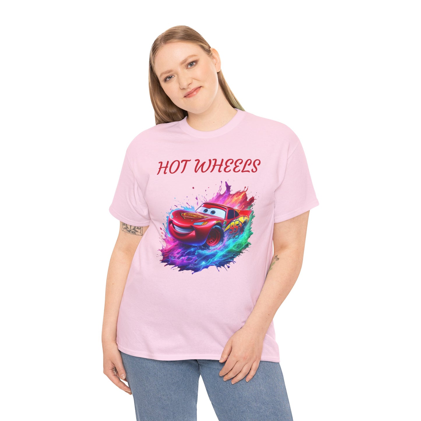 Princess Grace Hot Wheels Unisex Heavy Cotton Tee Vibrant Racing Graphic T-Shirt