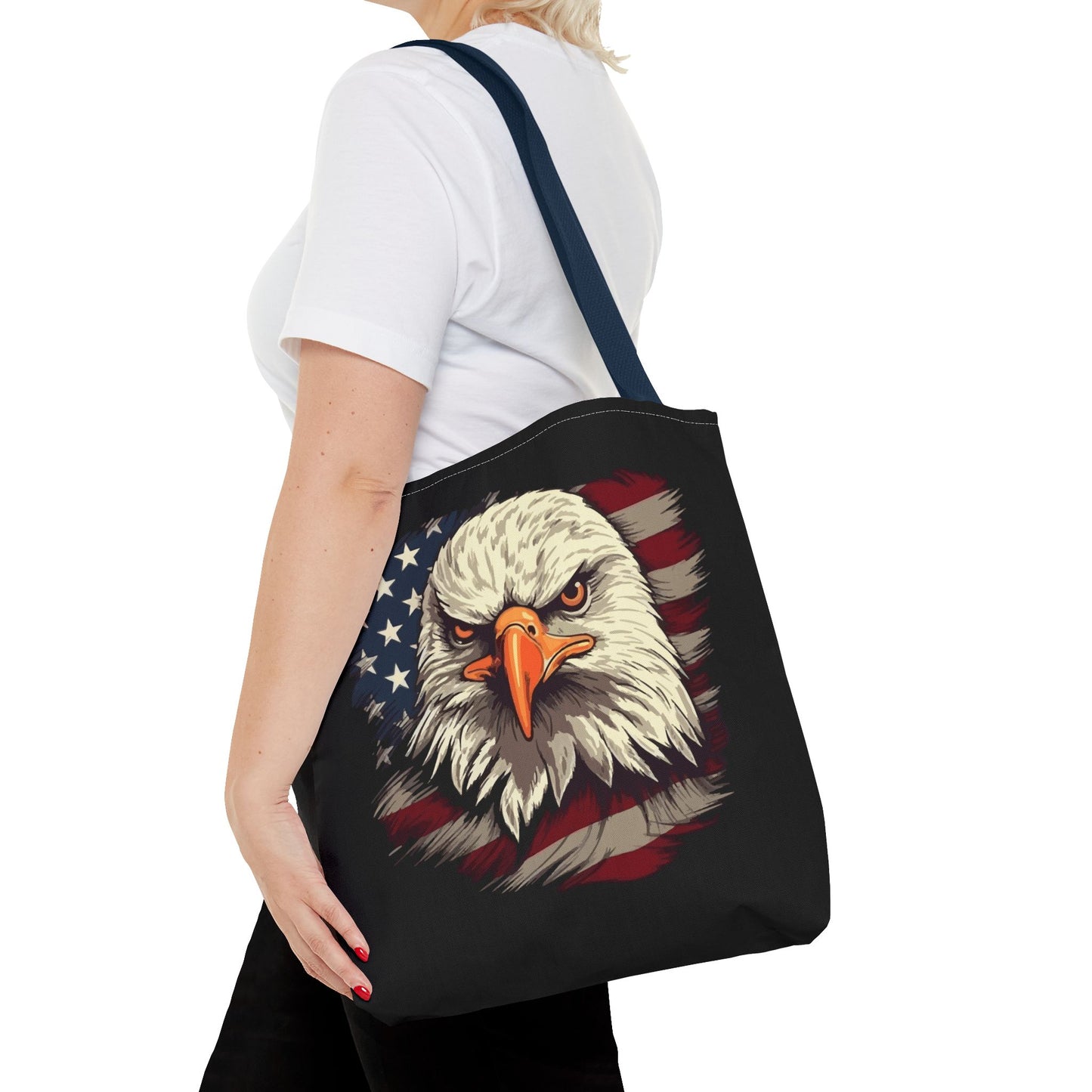 Princess Grace Patriotic Eagle Tote Bag American Flag Design