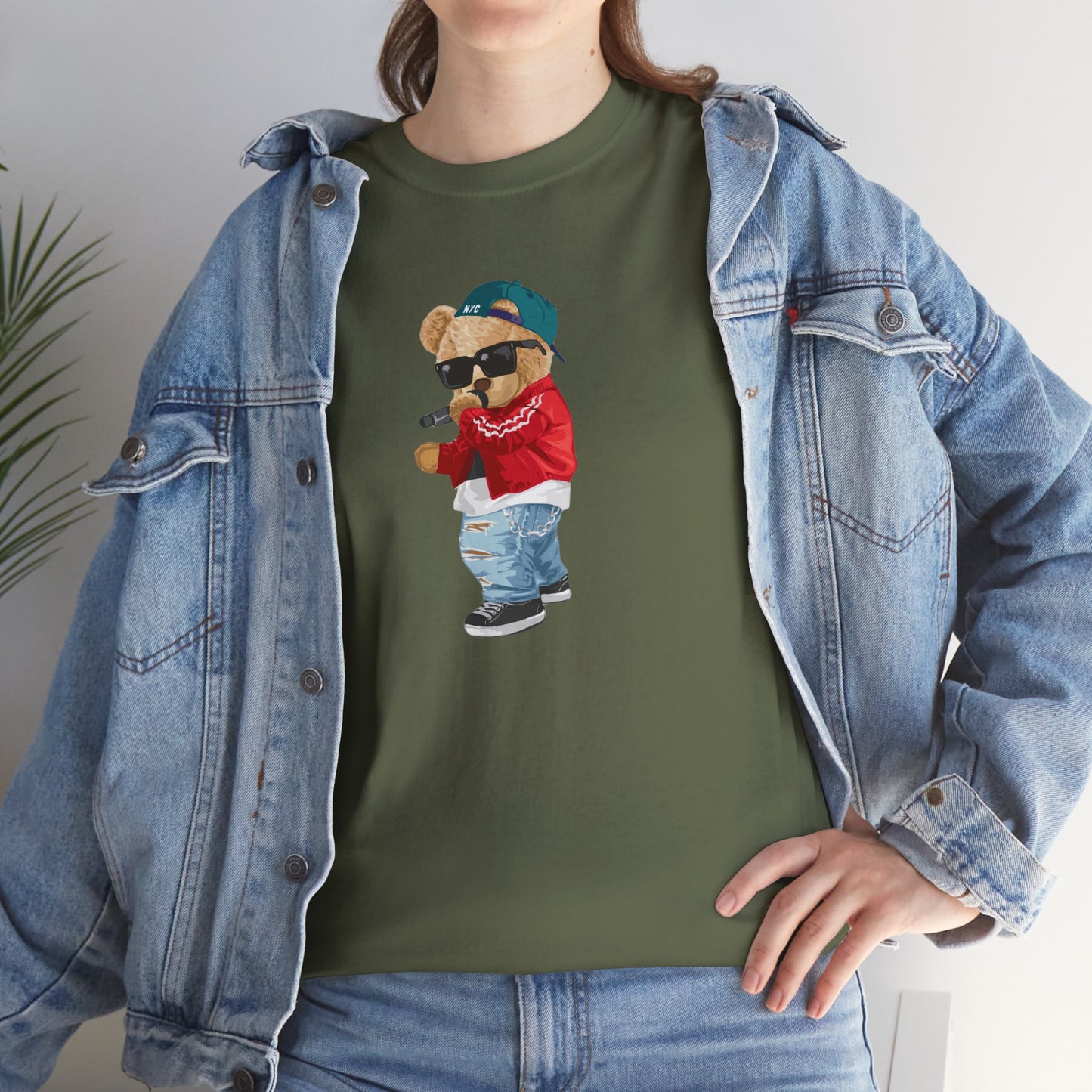 Princess Grace Cool Bear Graphic Unisex Heavy Cotton Tee Trendy Casual Wear