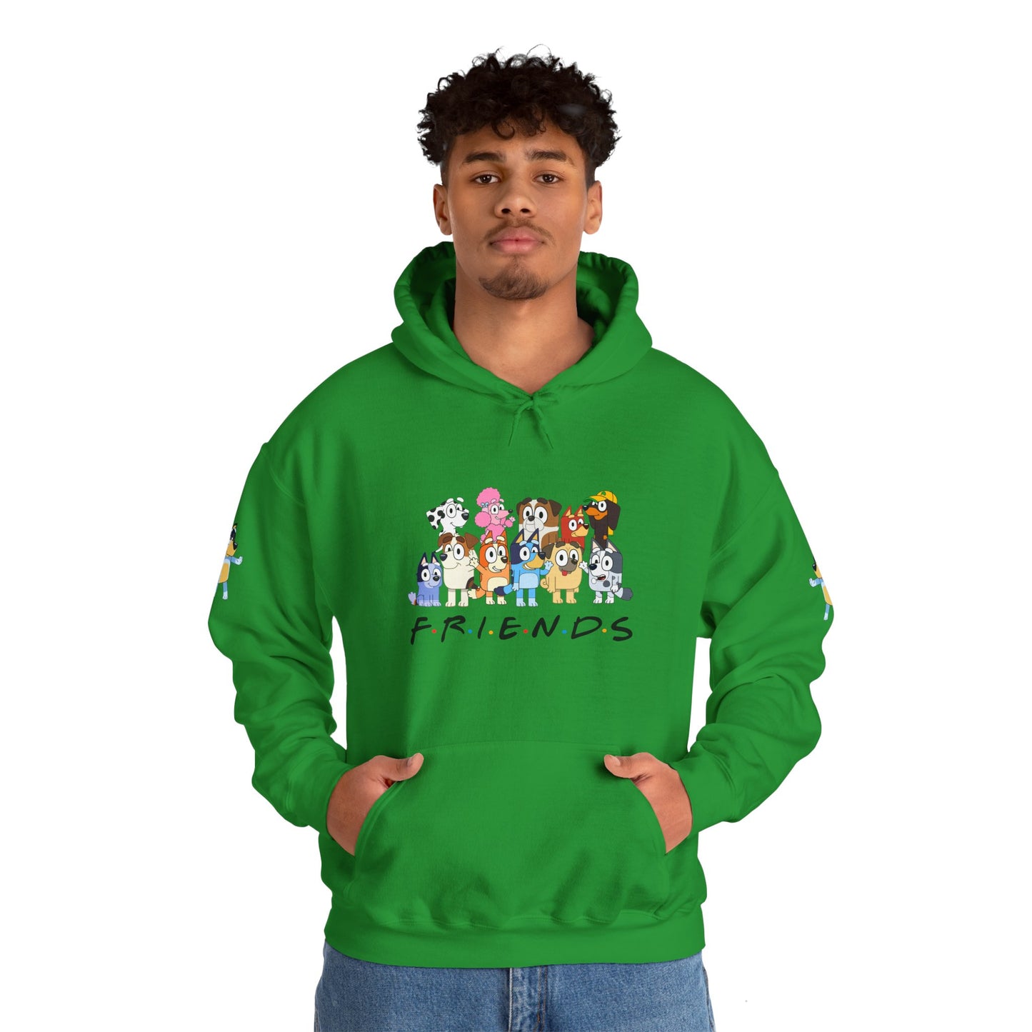 Princess Grace Bluey Unisex Heavy Blend Hooded Sweatshirt 'Friends' Cartoon Design