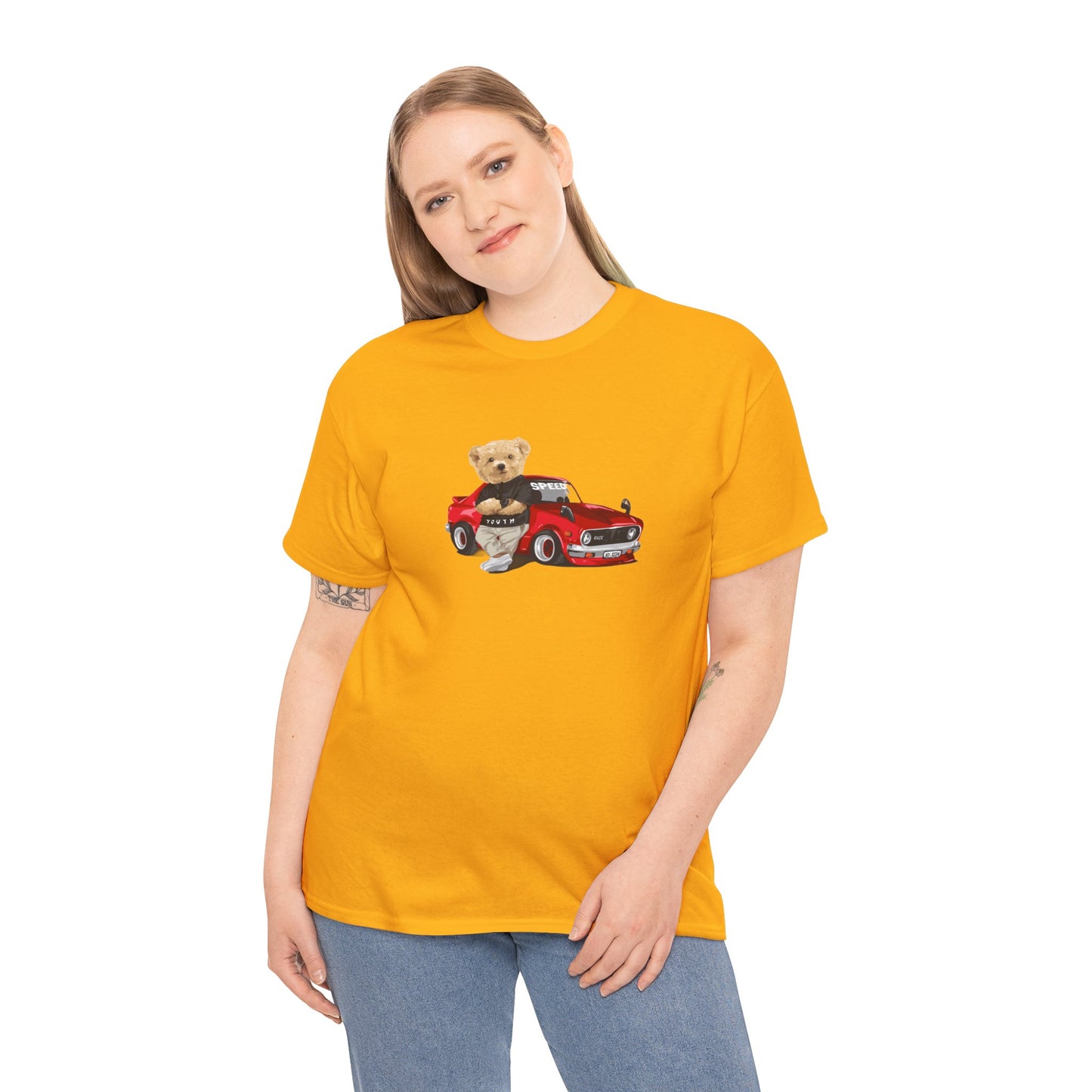 Princess Grace Cute Teddy Bear Unisex Heavy Cotton Tee Casual Wear for All Ages