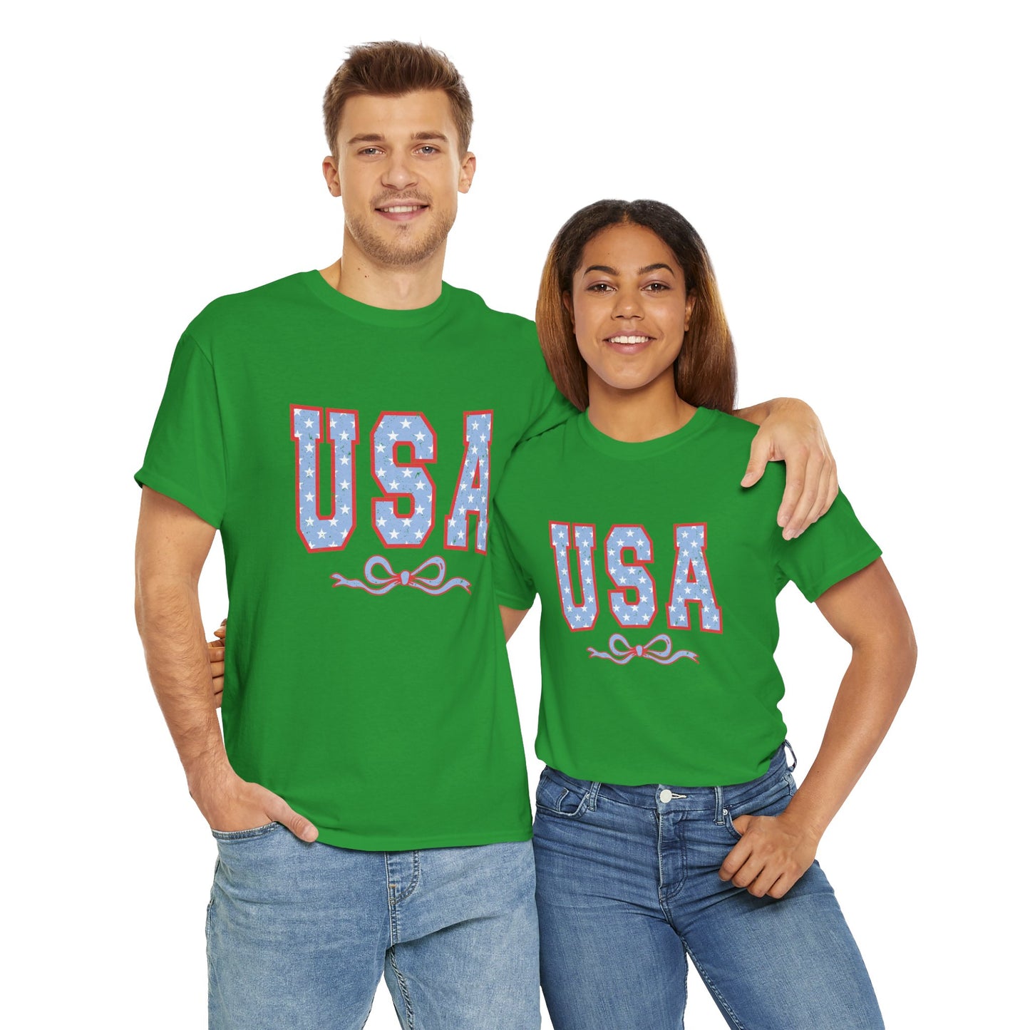 Princess Grace USA Patriotic Unisex Heavy Cotton Tee Perfect for Independence Day Celebrations
