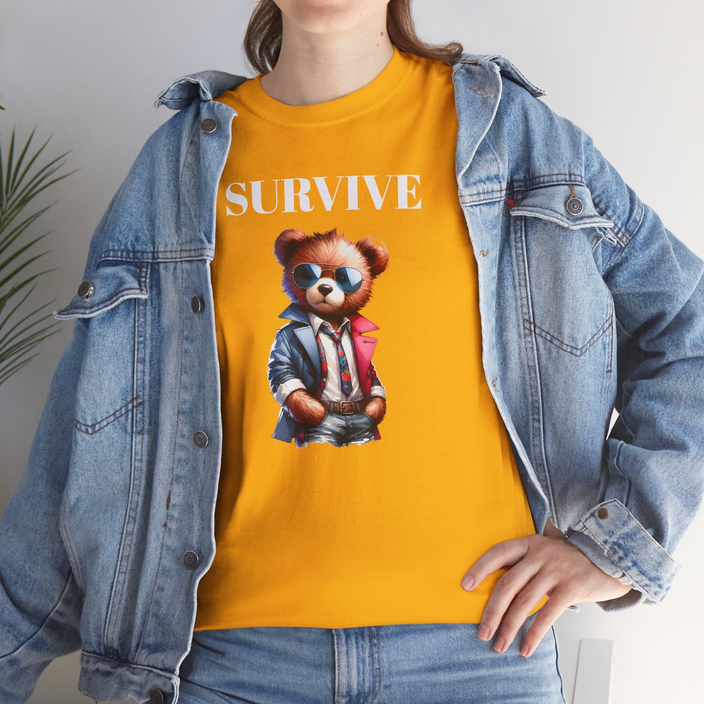 Princess Grace Survive Graphic Unisex Heavy Cotton Tee Cool Casual Wear for Animal Lovers