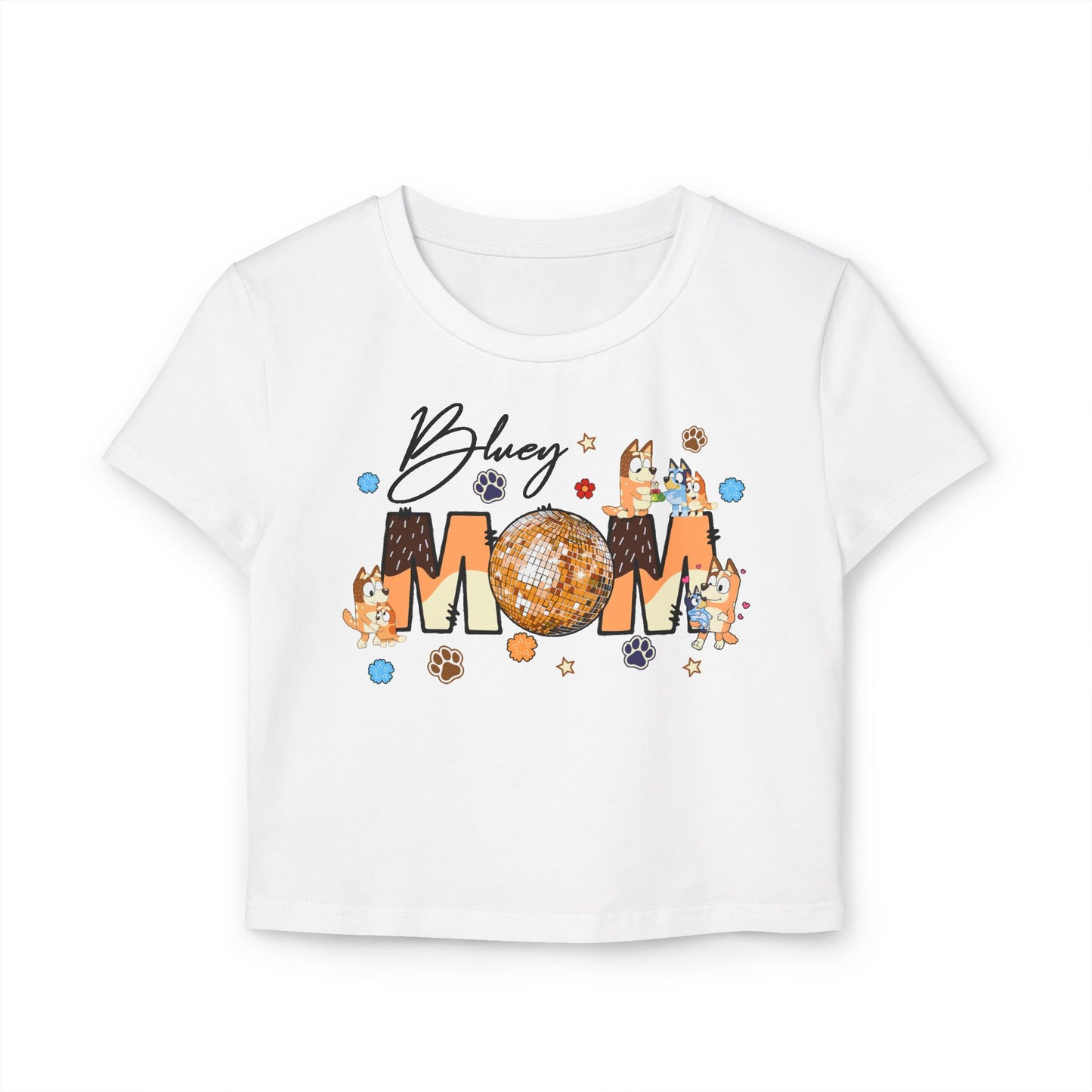 Princess Grace Cute Bluey Mom Baby Tee for Dog Lovers