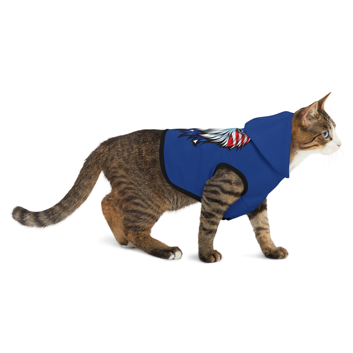 Princess Grace Patriotic Pet Hoodie with Eagle Design