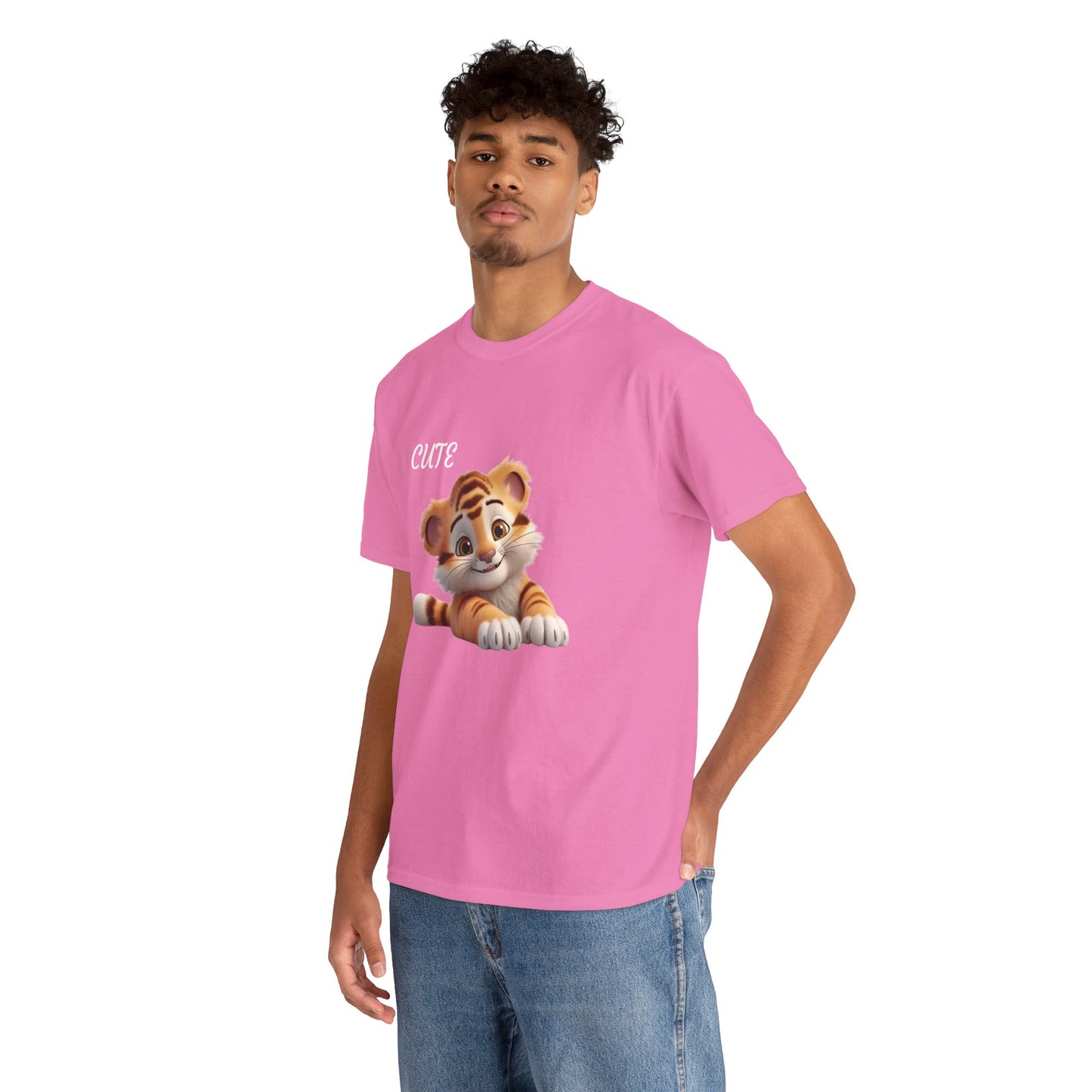 Princess Grace Cute Tiger Graphic Unisex Heavy Cotton Tee Perfect for Animal Lovers