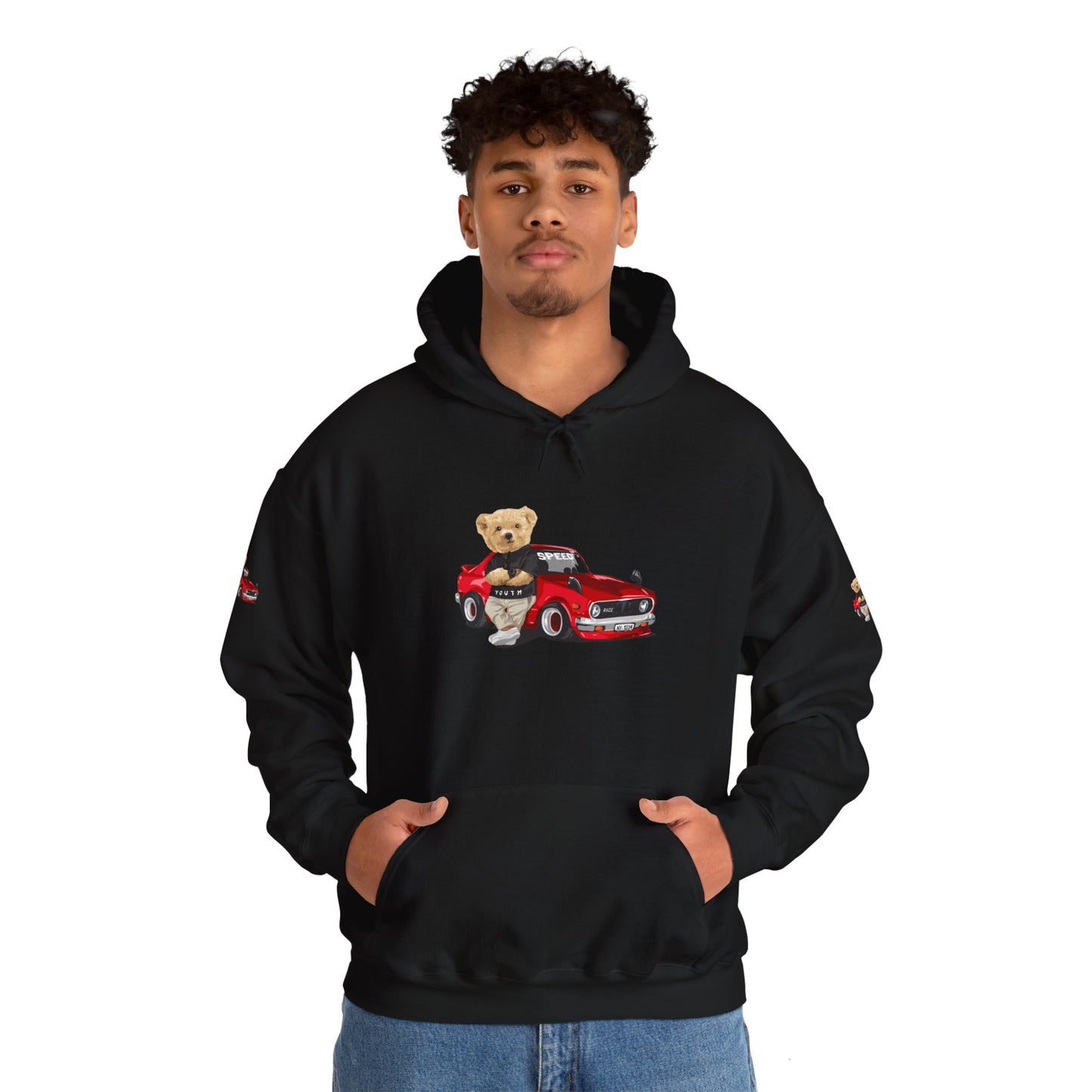 Princess Grace Vintage Bear Car Hoodie Fun Unisex Sweatshirt for Auto Lovers
