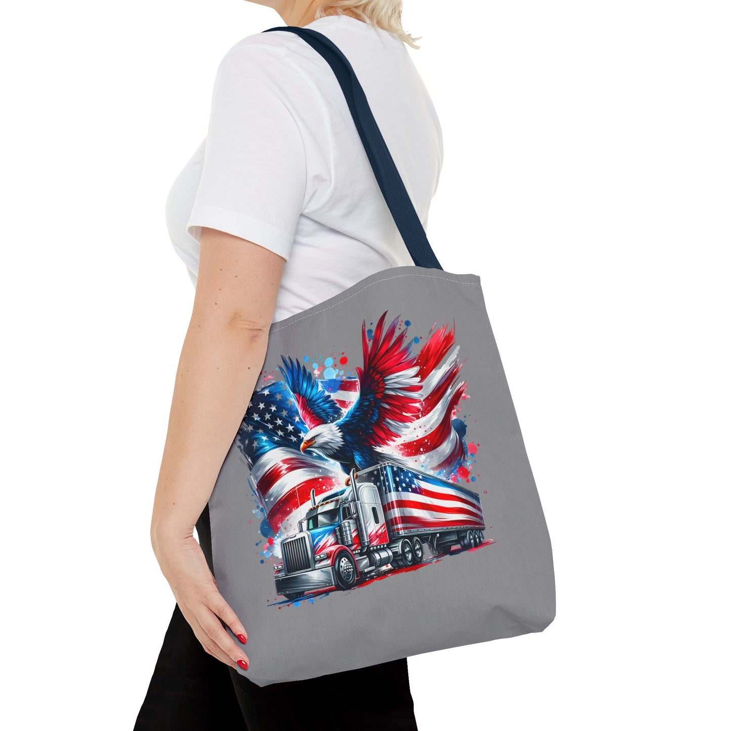 Princess Grace Patriotic Eagle Truck Tote Bag Perfect for Independence Day & Everyday Use
