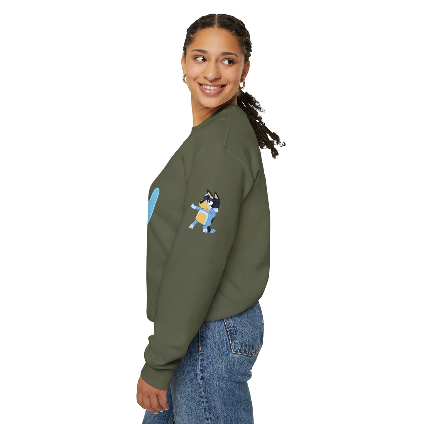 Princess Grace Bluey Unisex Crewneck Sweatshirt Cozy Cartoon Apparel for Kids and Adults