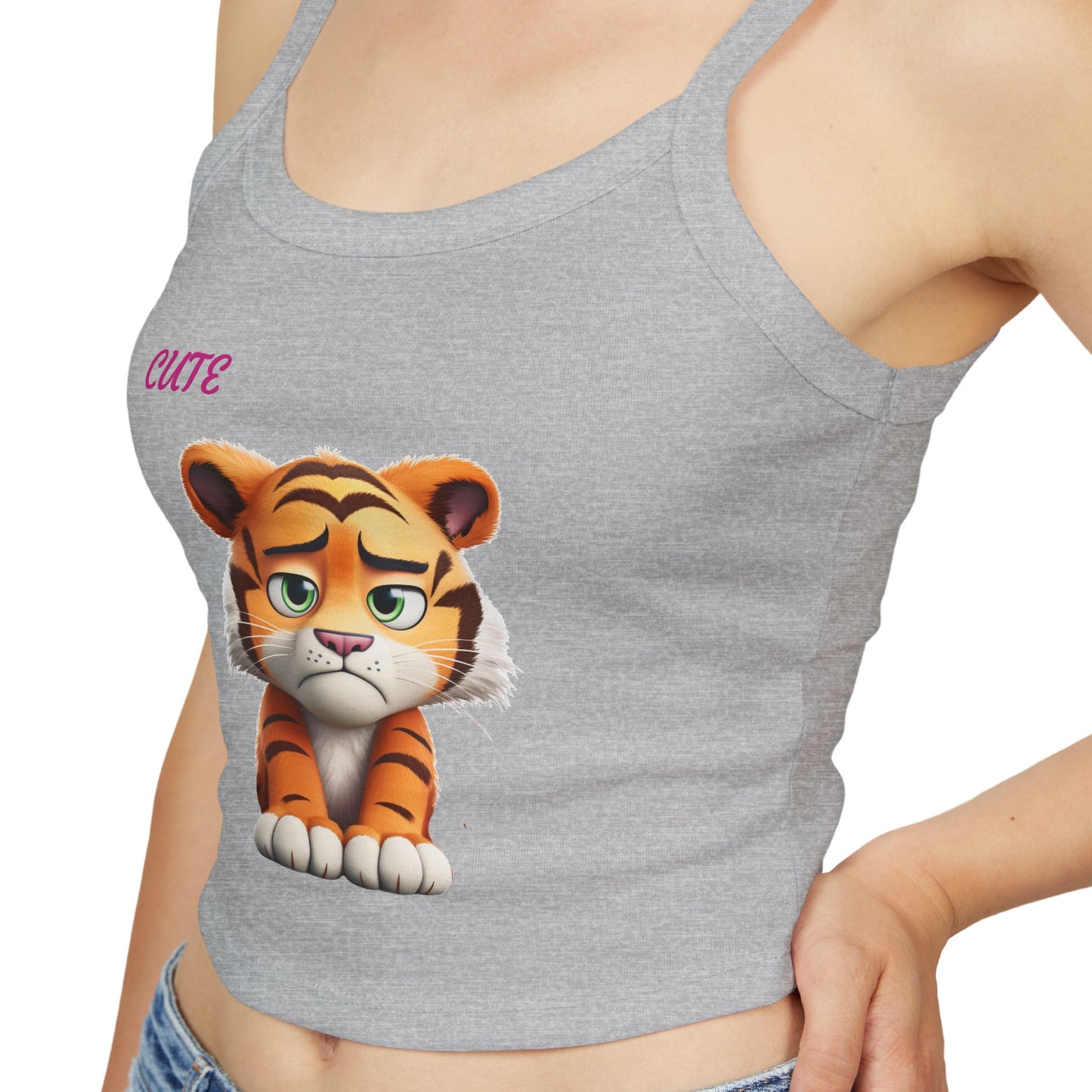 Princess Grace Cute Tiger Graphic Women's Spaghetti Strap Tank Top
