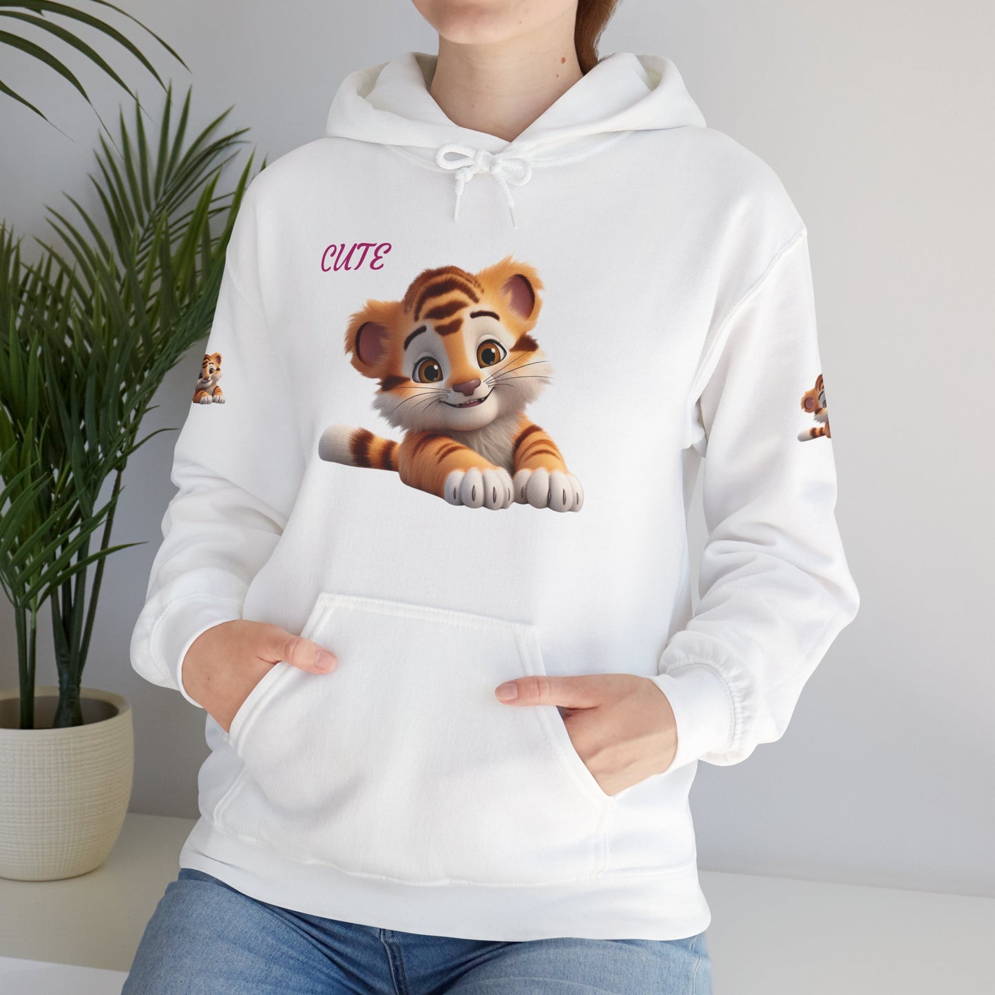 Princess Grace Cute Tiger Design Unisex Heavy Blend Hooded Sweatshirt