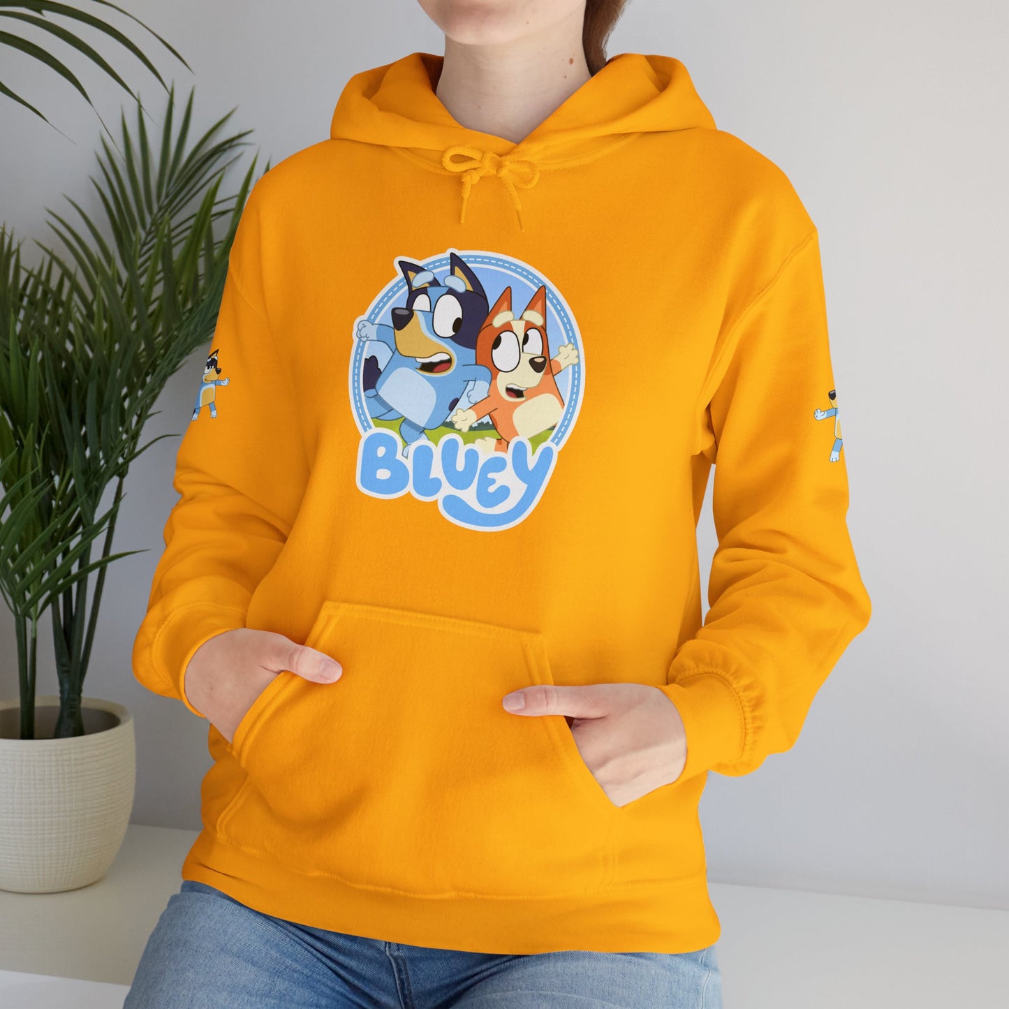 Princess Grace Bluey Unisex Heavy Blend Hoodie Cozy Cartoon Sweatshirt for Kids & Adults