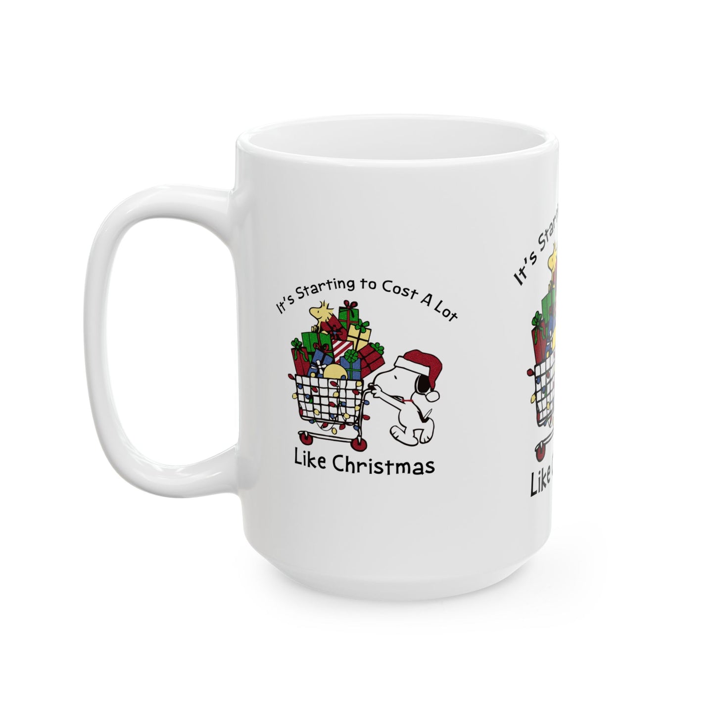 Princess Grace Snoopy Christmas Ceramic Mug Holiday Gift for Dog Lovers