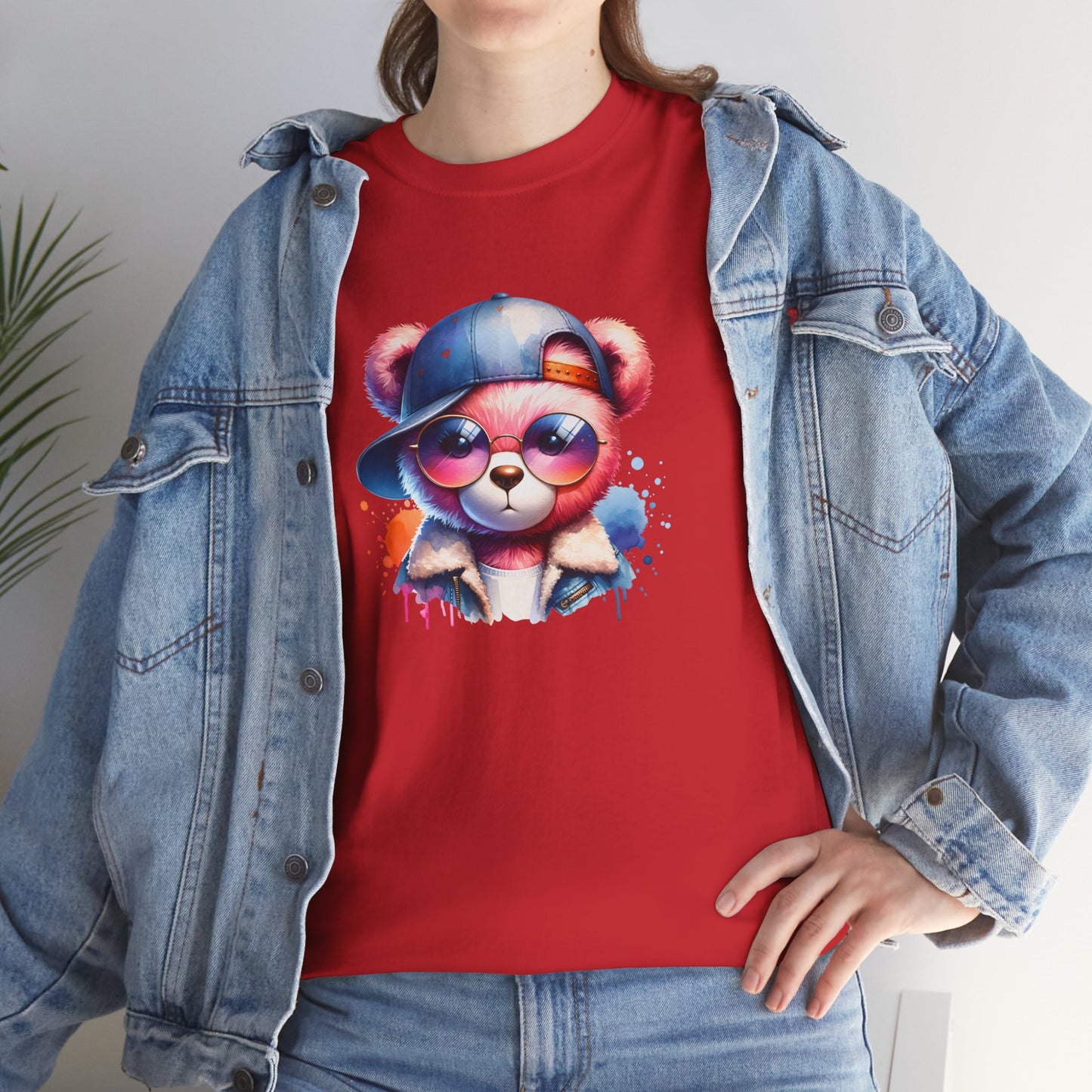 Princess Grace Cool Bear Graphic Unisex Heavy Cotton Tee Trendy Streetwear T-Shirt