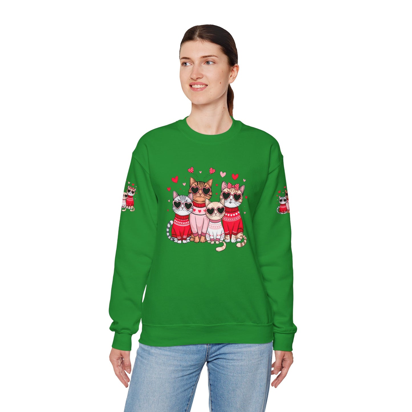 Princess Grace Cute Cat Lovers Crewneck Sweatshirt Cozy Valentine's Gift