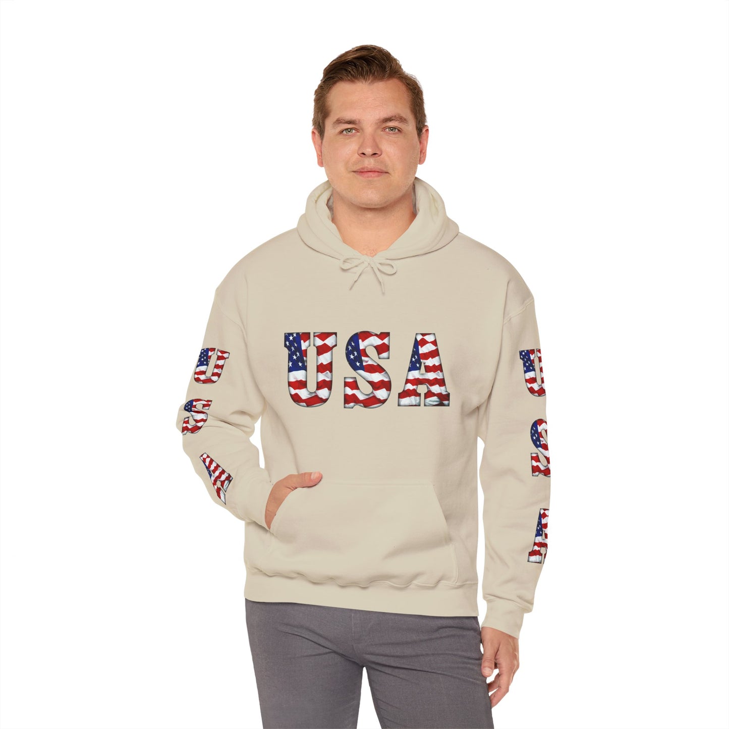 Princess Grace Patriotic USA Unisex Hooded Sweatshirt Heavy Blend for Comfort