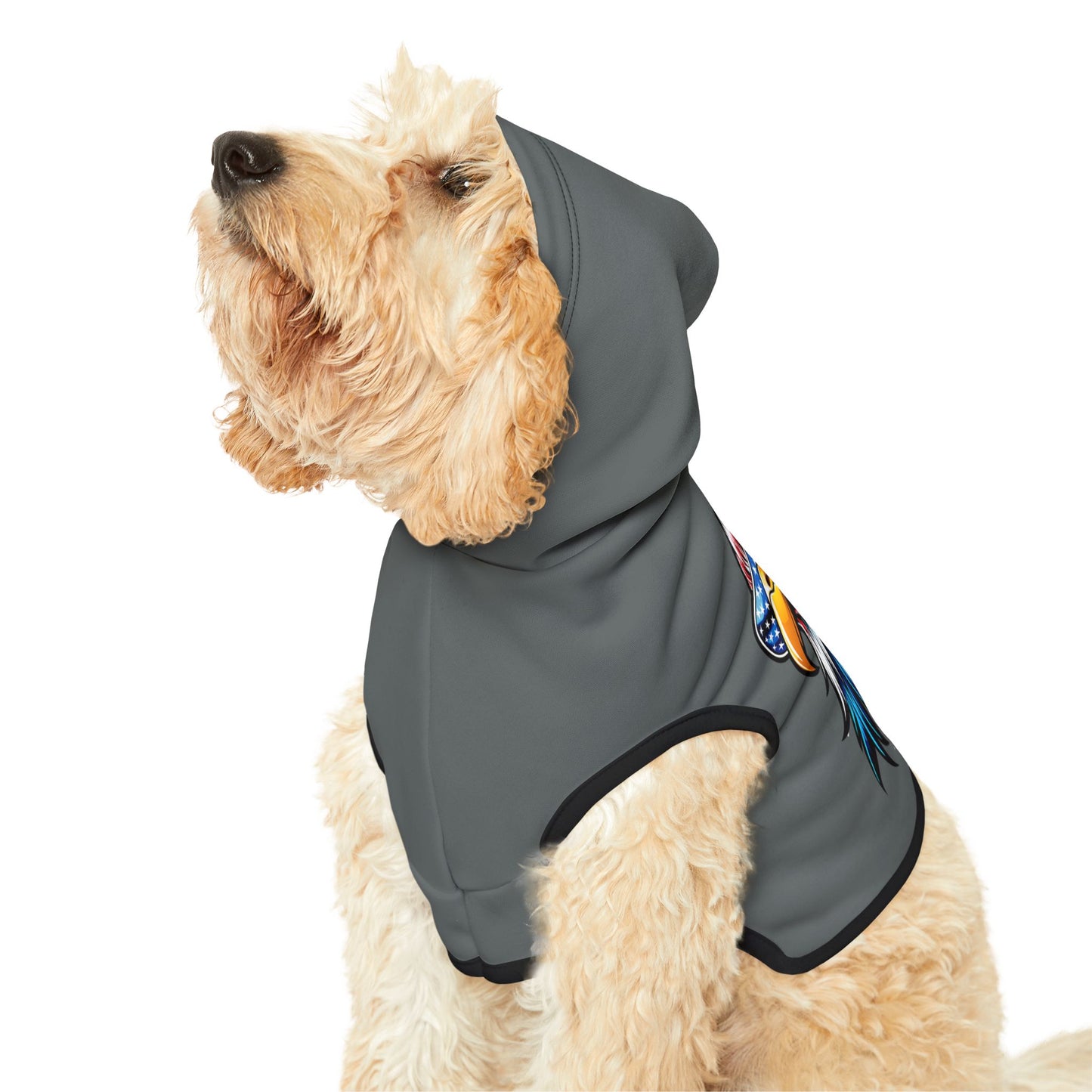 Princess Grace Patriotic Eagle Pet Hoodie with Fun Design