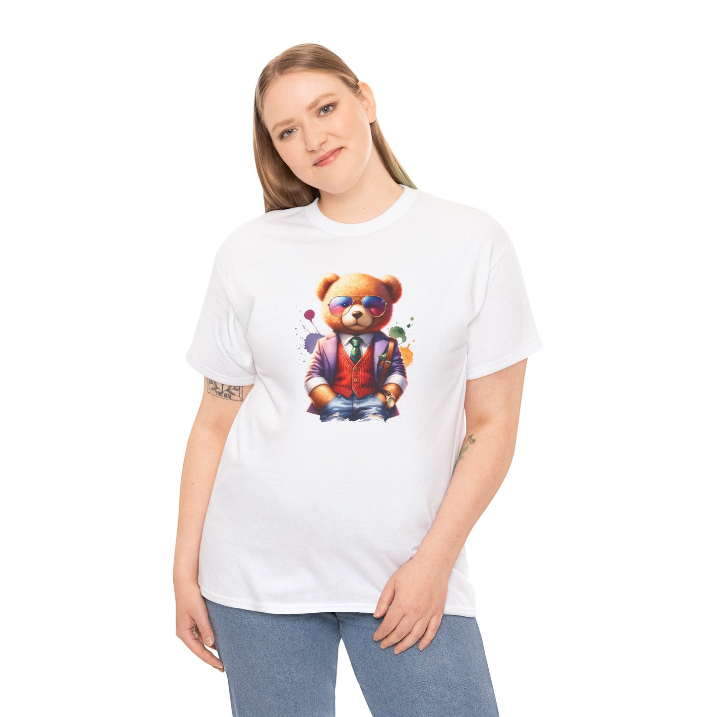 Princess Grace Trendy Teddy Bear Graphic Unisex Heavy Cotton Tee