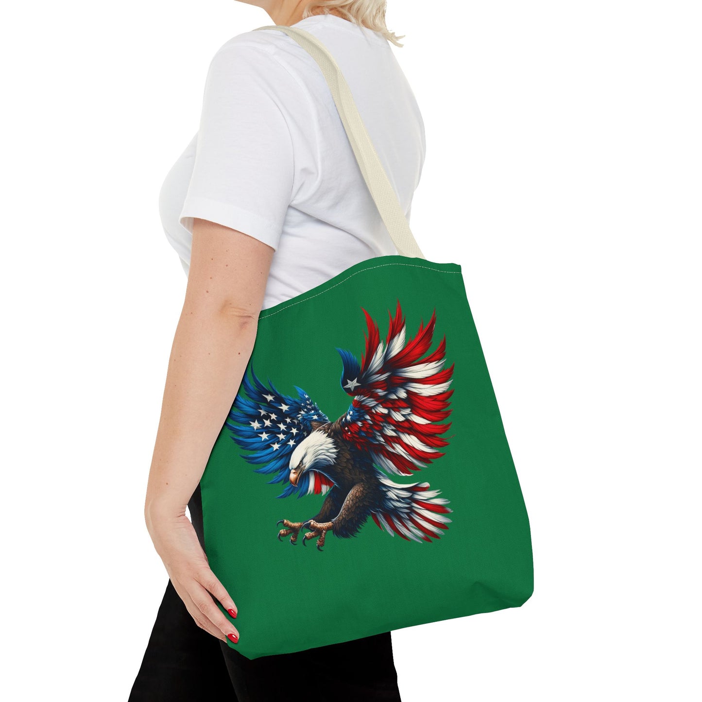 Princess Grace Patriotic Eagle Tote Bag USA Flag Design for Independence Day