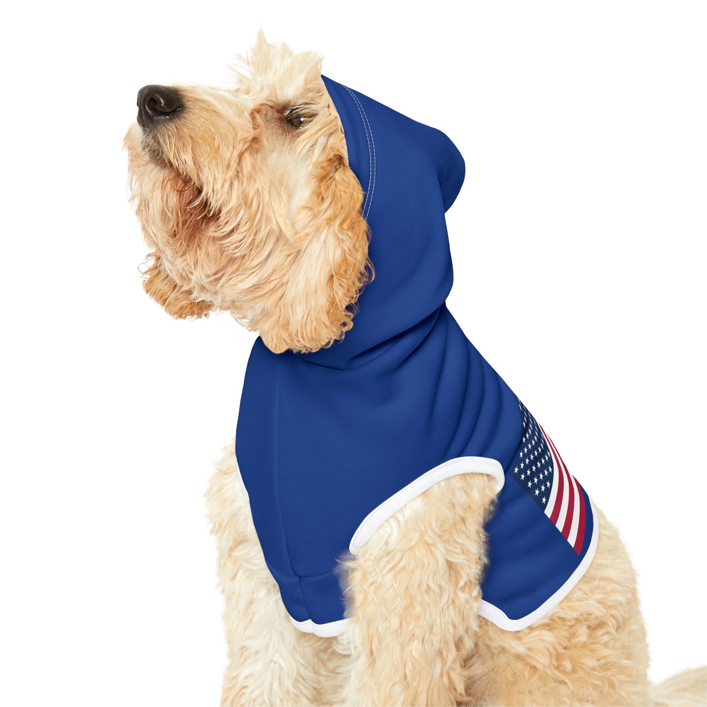 Princess Grace Patriotic Pet Hoodie with American Flag Design