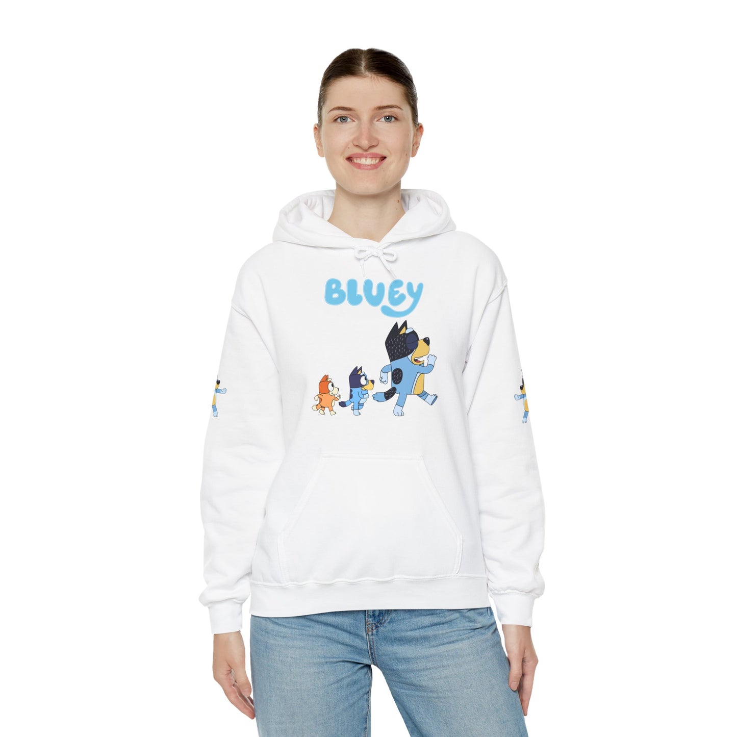Princess Grace Bluey Unisex Hoodie Cozy Cartoon Sweatshirt for Kids & Adults