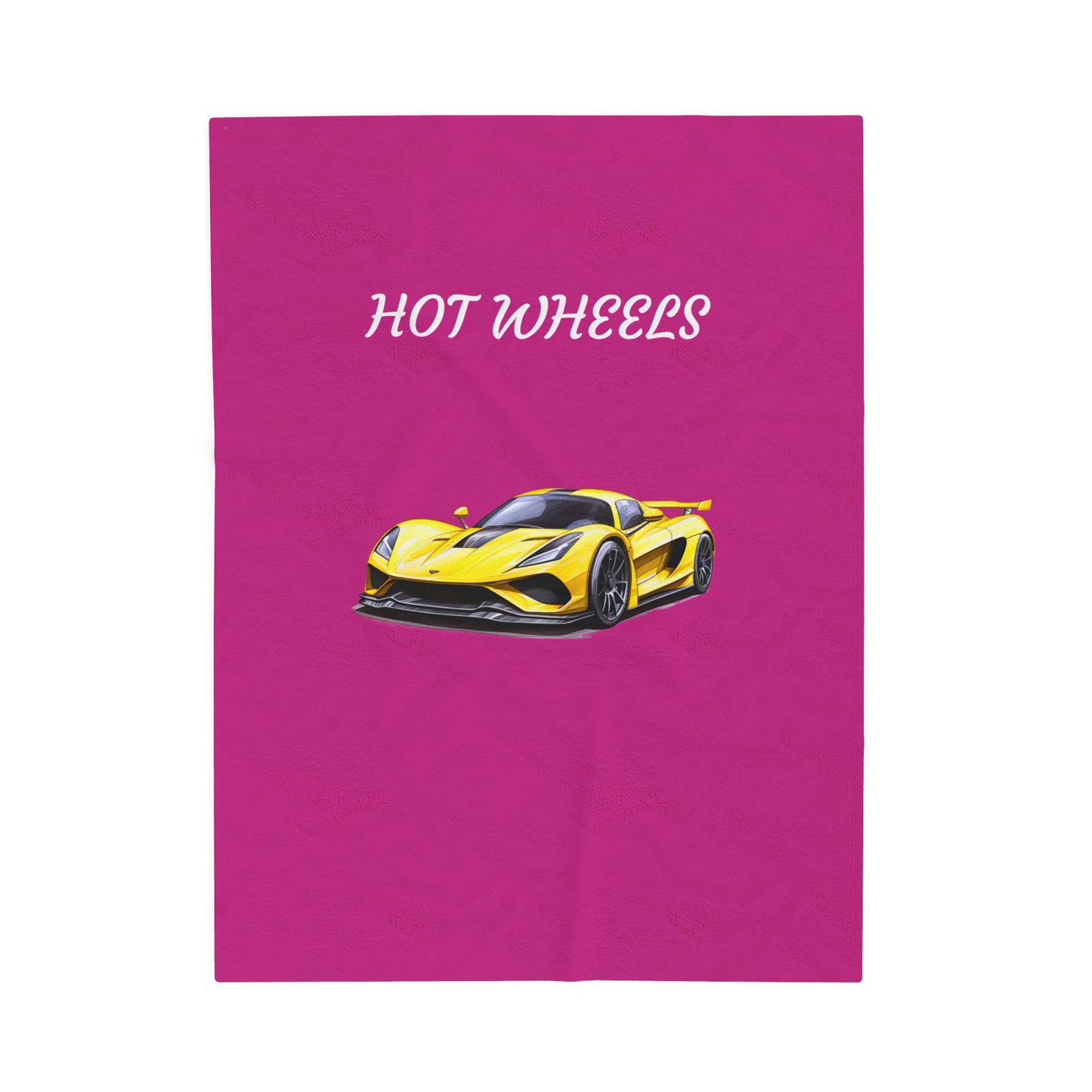 Princess Grace Hot Wheels Velveteen Plush Blanket for Car Lovers Cozy Throw for Kids and Adults