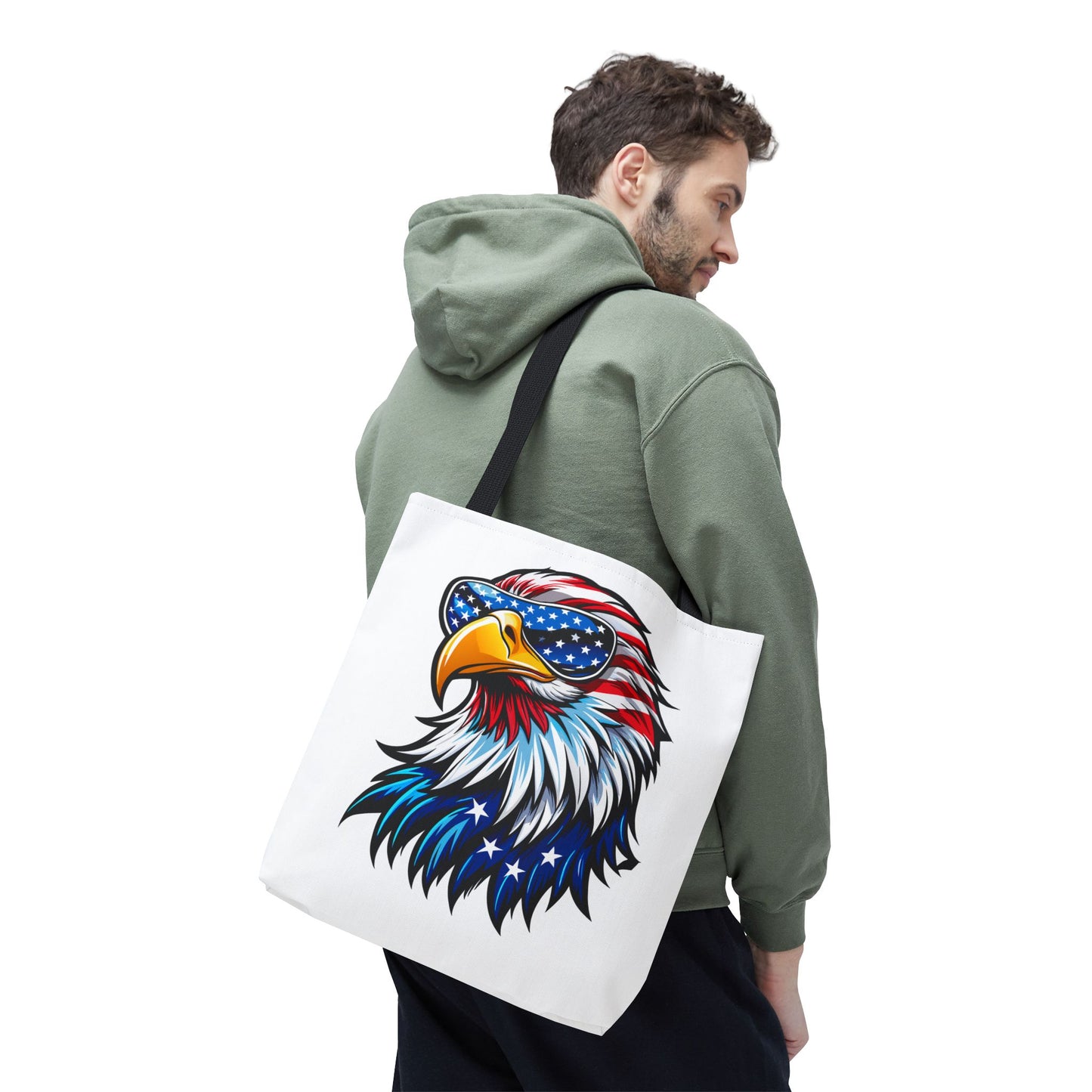 Princess Grace Patriotic Eagle Tote Bag Cool American Eagle Design for Fourth of July & Everyday Use