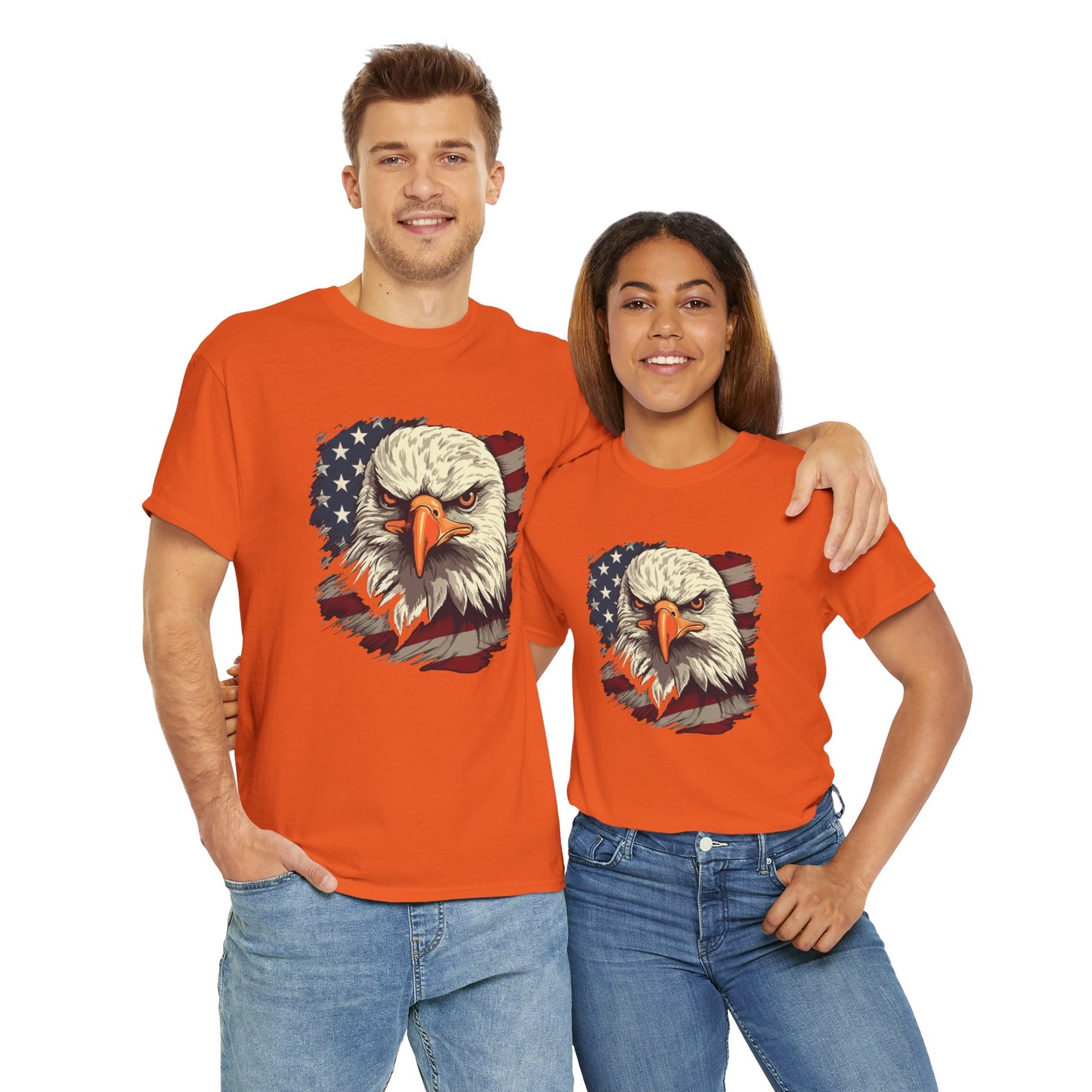 Princess Grace Patriotic Eagle Graphic Tee Unisex Heavy Cotton T-Shirt