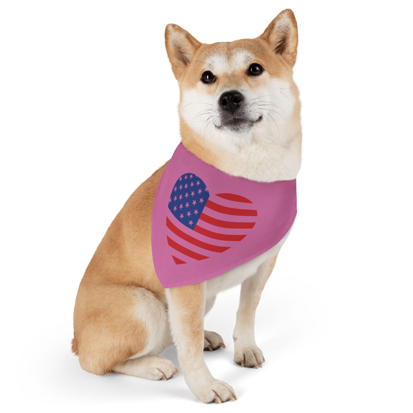 Princess Grace Patriotic Pet Bandana Collar Heart Design for Dogs
