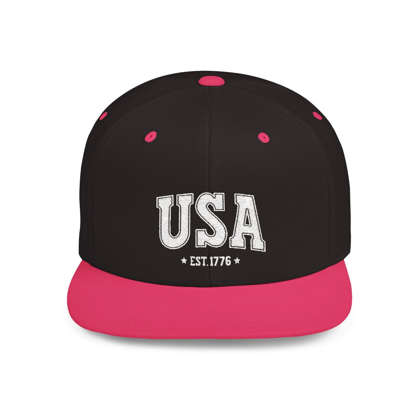 Princess Grace USA Flat Bill Snapback Cap - Est. 1776 | Casual Style for All Occasions