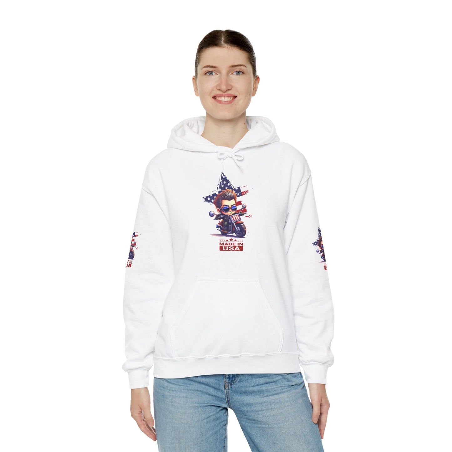 Princess Grace Patriotic Motorcycle Hoodie Made in USA Design