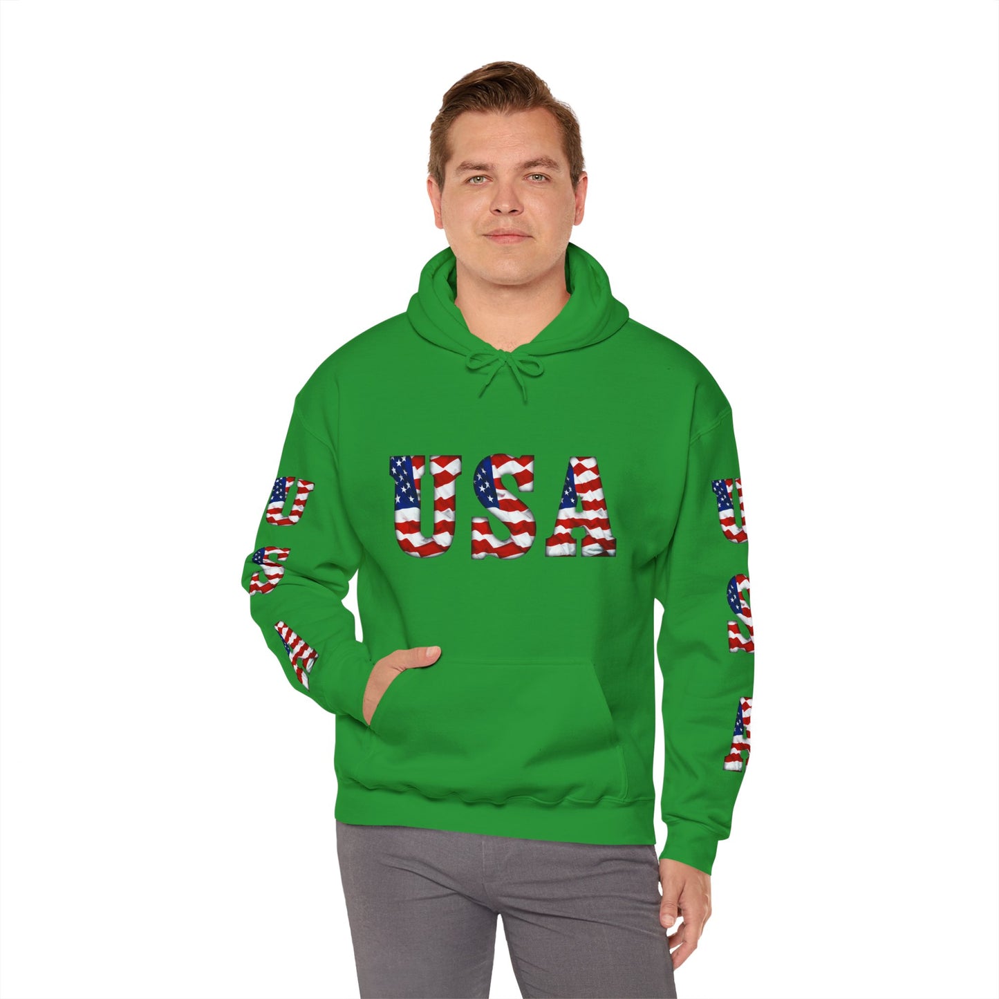 Princess Grace Patriotic USA Unisex Hooded Sweatshirt Heavy Blend for Comfort