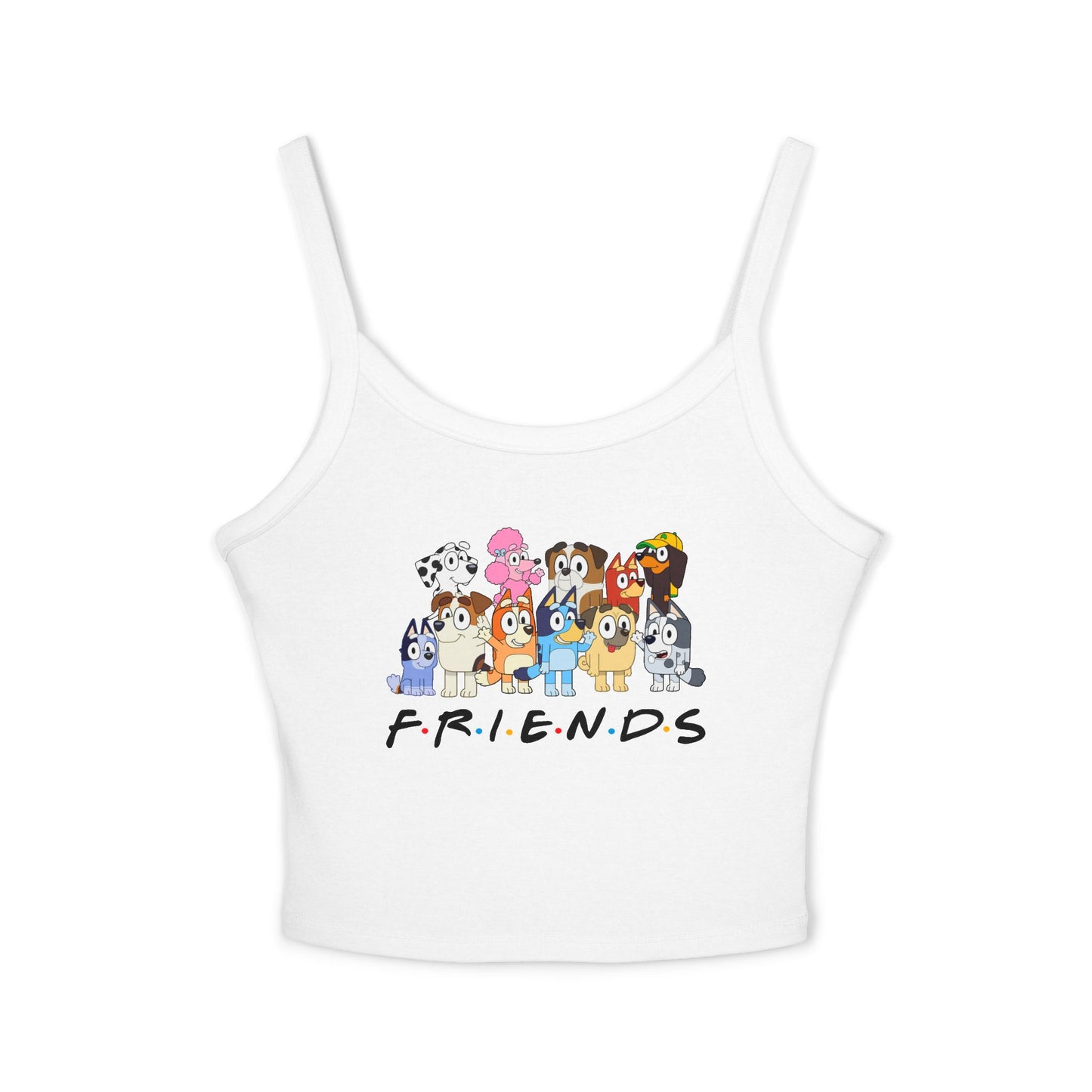 Princess Grace Bluey Cute Cartoon Animal Friends Spaghetti Strap Tank Top