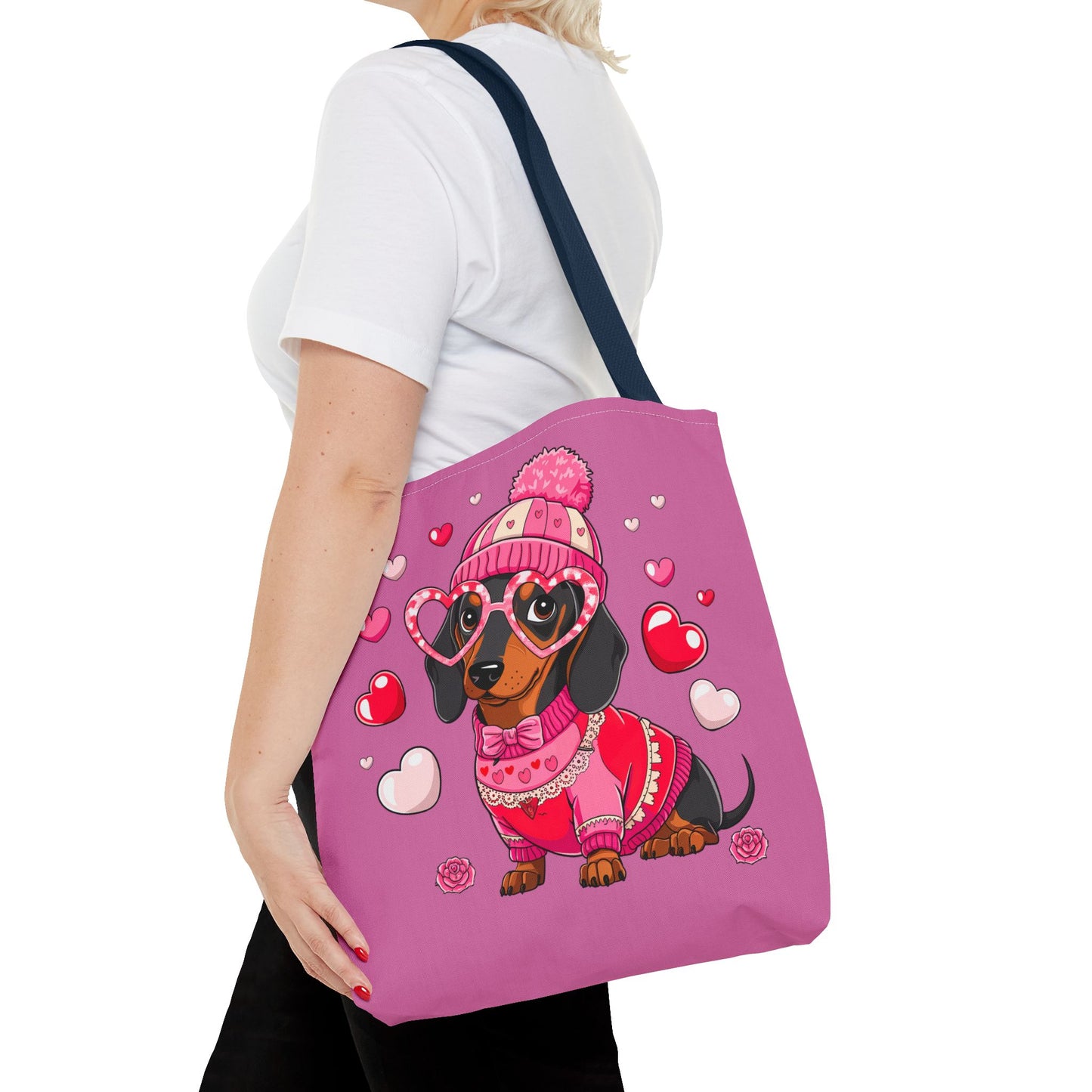 Princess Grace Adorable Dachshund Love Tote Bag Cute Dog Design for Pet Lovers