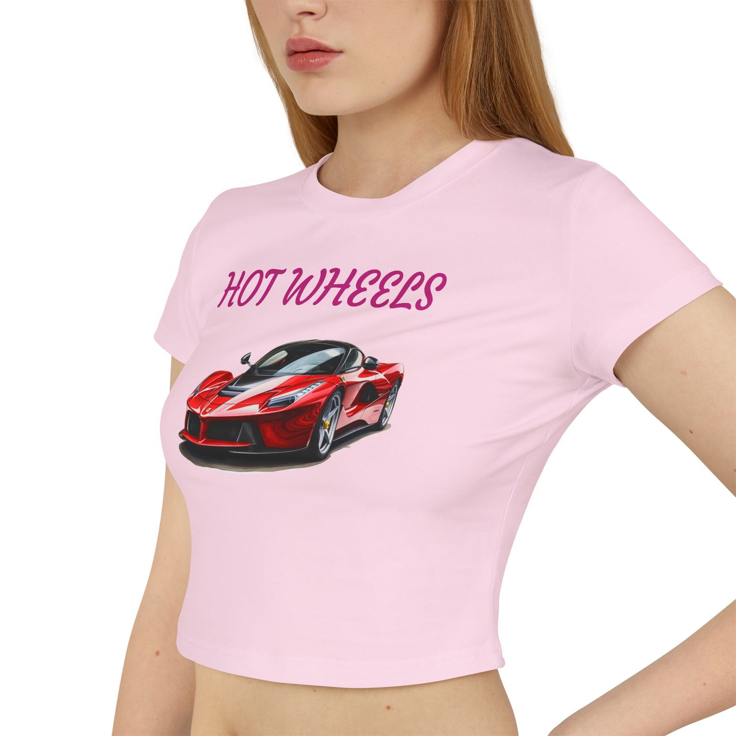 Princess Grace Hot Wheels Women's Baby Tee Stylish Car Graphic T-Shirt