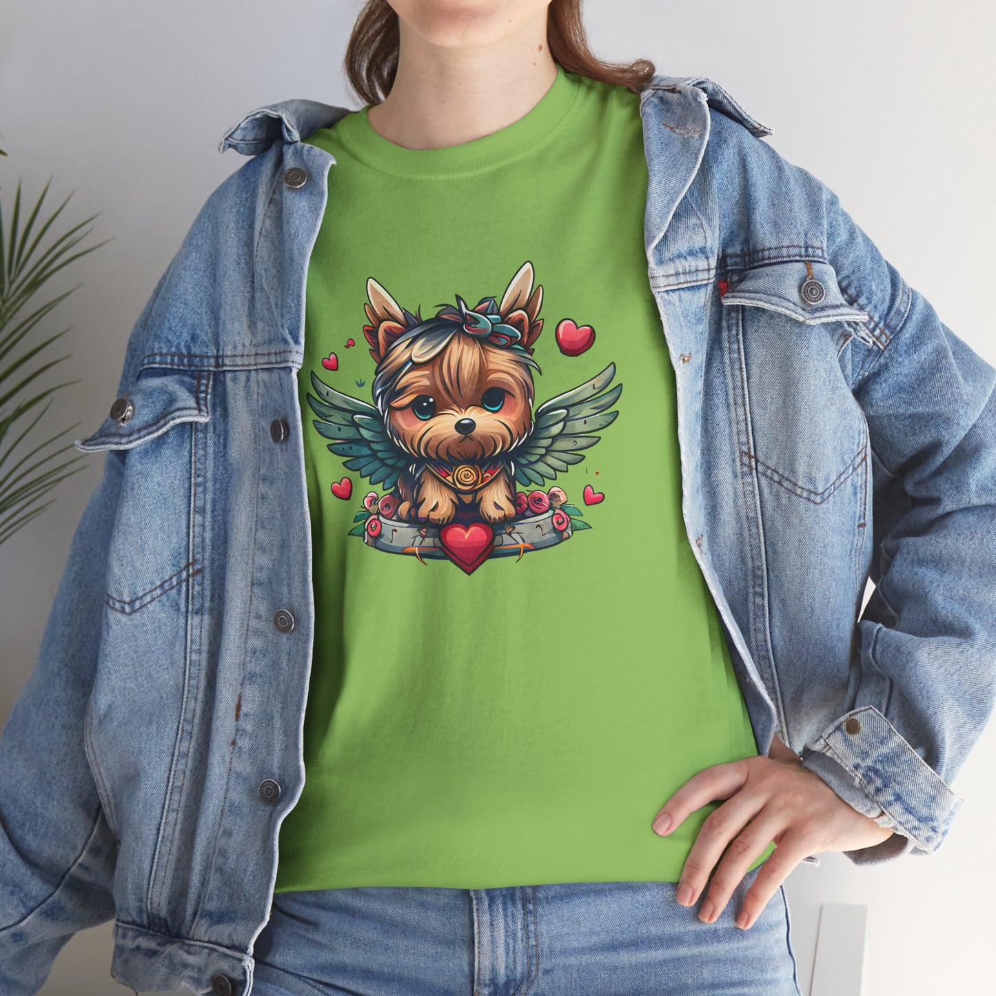 Princess Grace Loveable Yorkie Graphic Tee Cute Dog Design T-Shirt for Pet Lovers