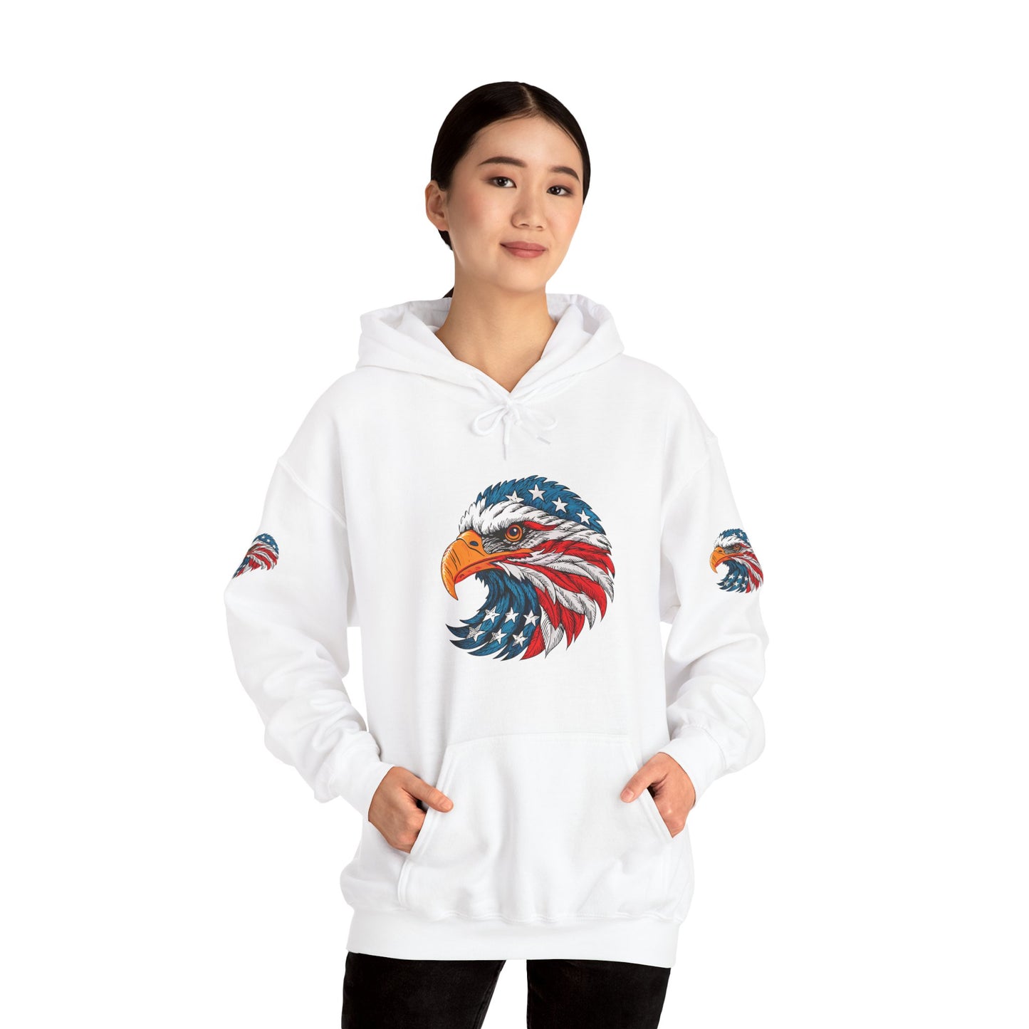 Princess Grace Patriotic Eagle Hoodie Unisex Heavy Blend Sweatshirt