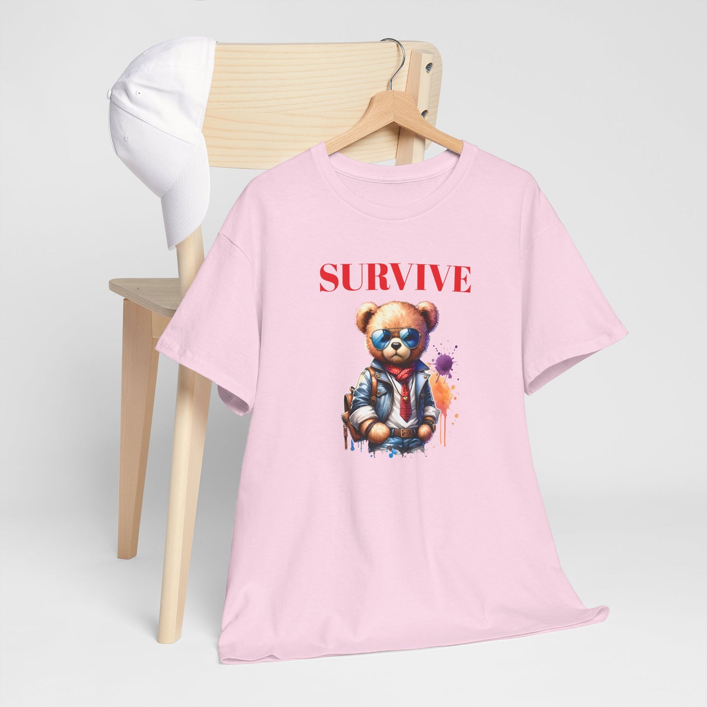 Princess Grace Survive Bear Unisex Heavy Cotton Tee