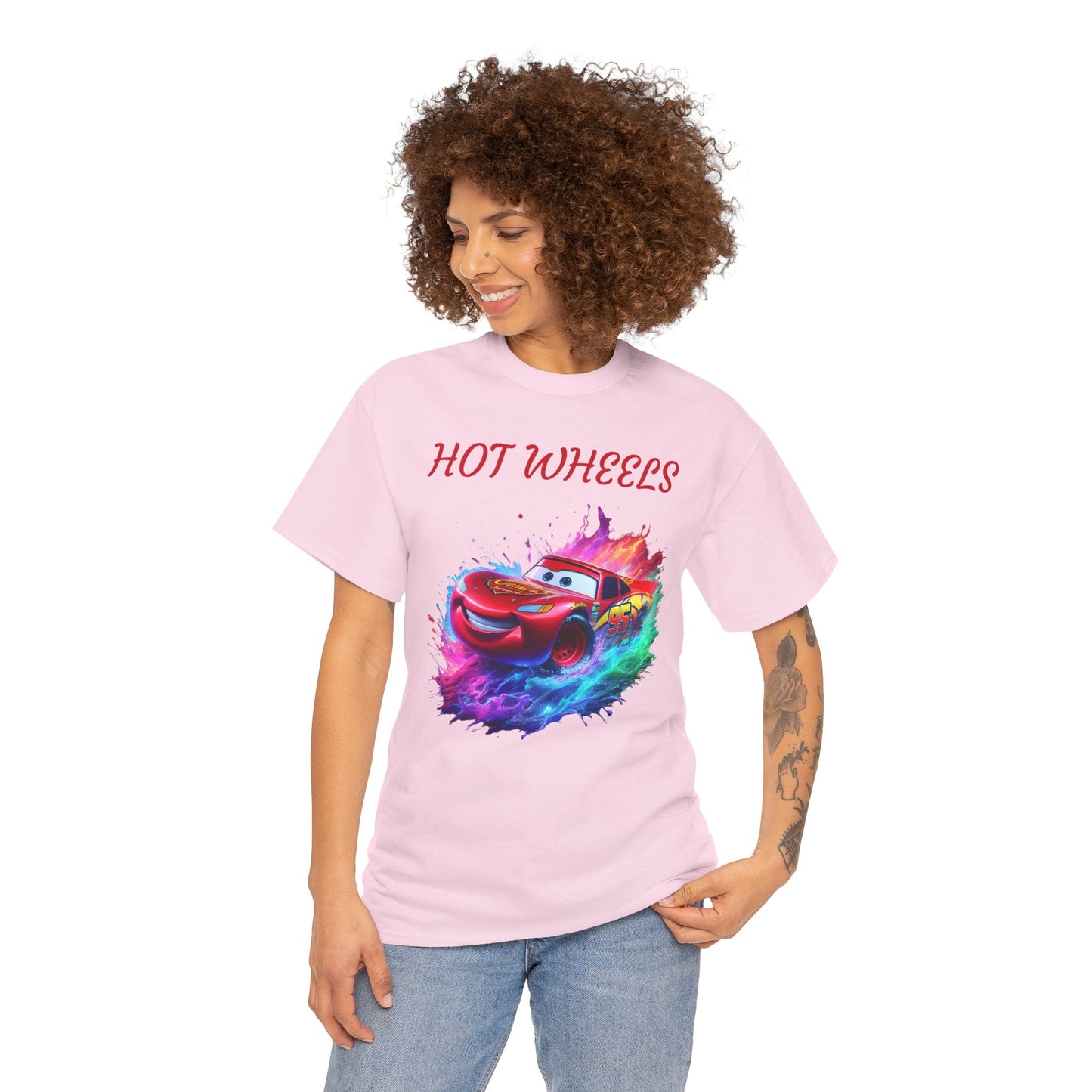Princess Grace Hot Wheels Unisex Heavy Cotton Tee Vibrant Racing Graphic T-Shirt