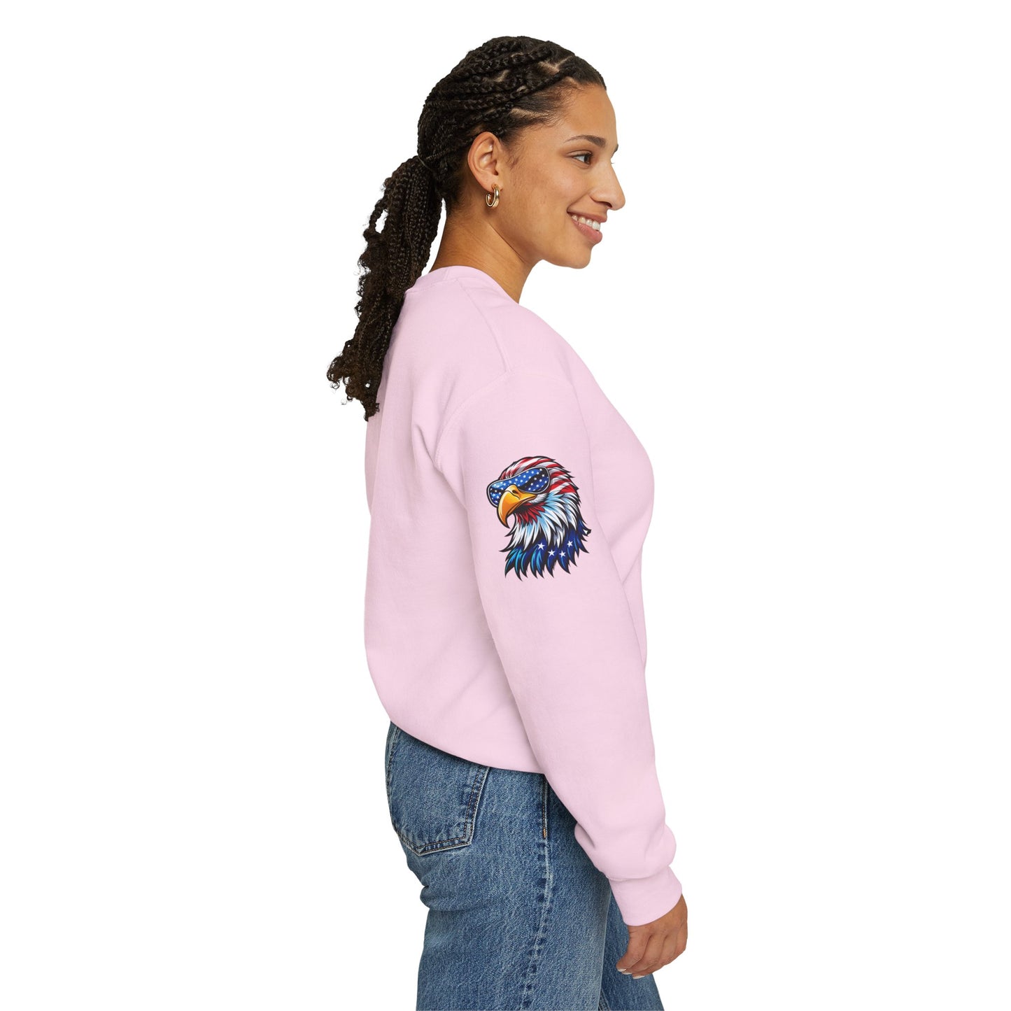 Princess Grace Patriotic Eagle Sweatshirt Unisex Heavy Blend Crewneck for Independence Day