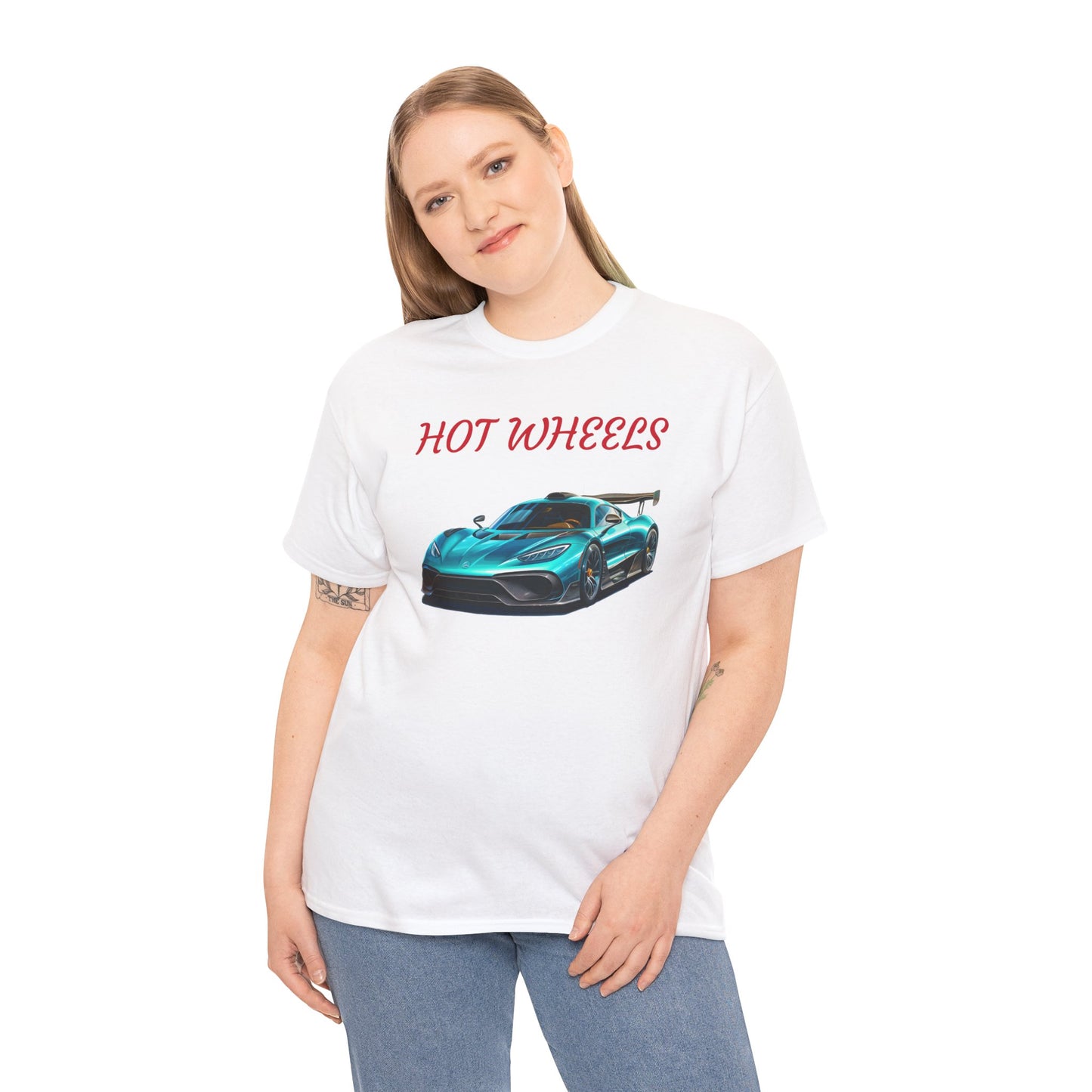 Princess Grace Hot Wheels Unisex Heavy Cotton Tee Cool Car Graphic T-Shirt for Automotive Enthusiasts