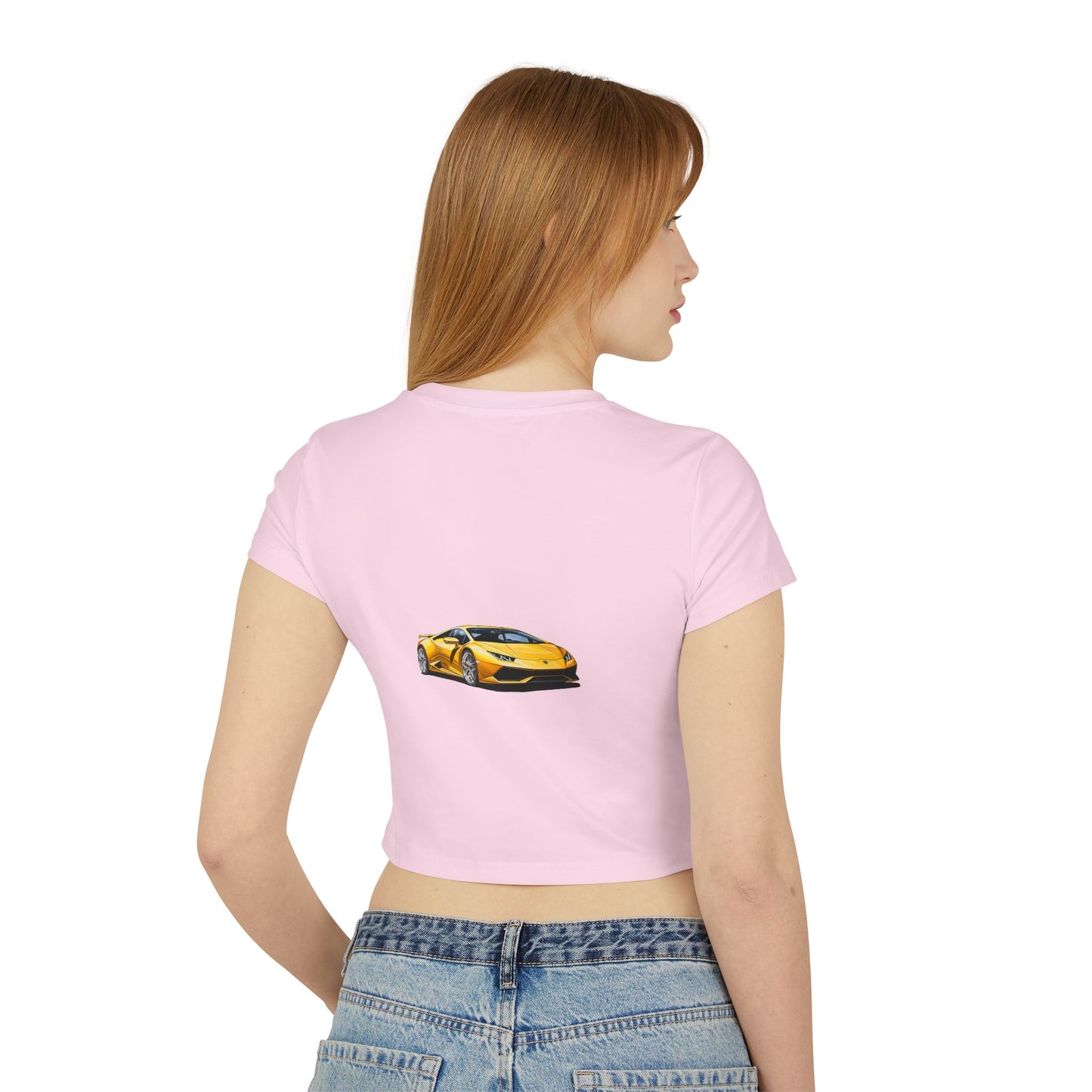 Princess Grace Women's Hot Wheels Baby Tee Cute and Stylish Car Graphic Top for Car Enthusiasts