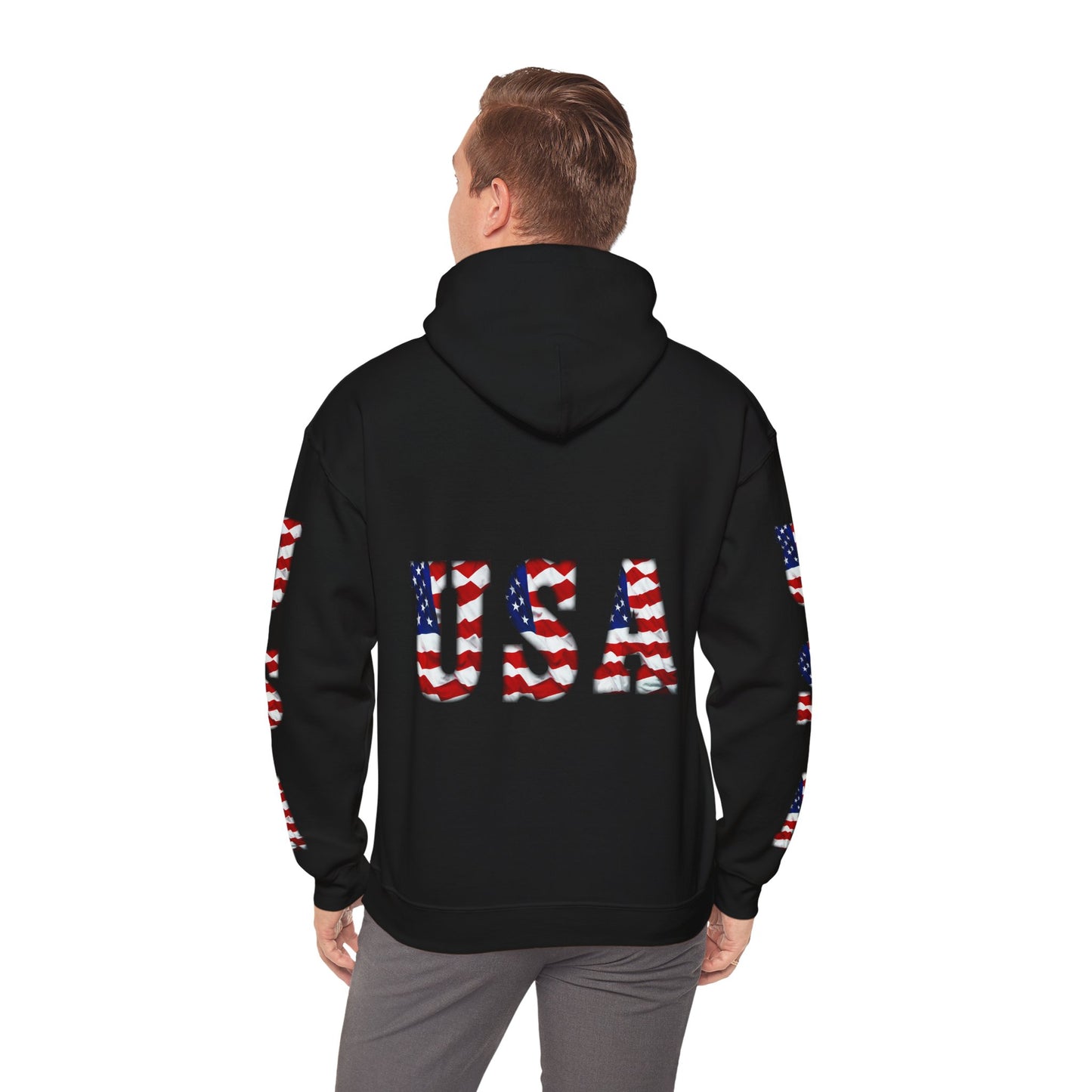 Princess Grace Patriotic USA Unisex Hooded Sweatshirt Heavy Blend for Comfort
