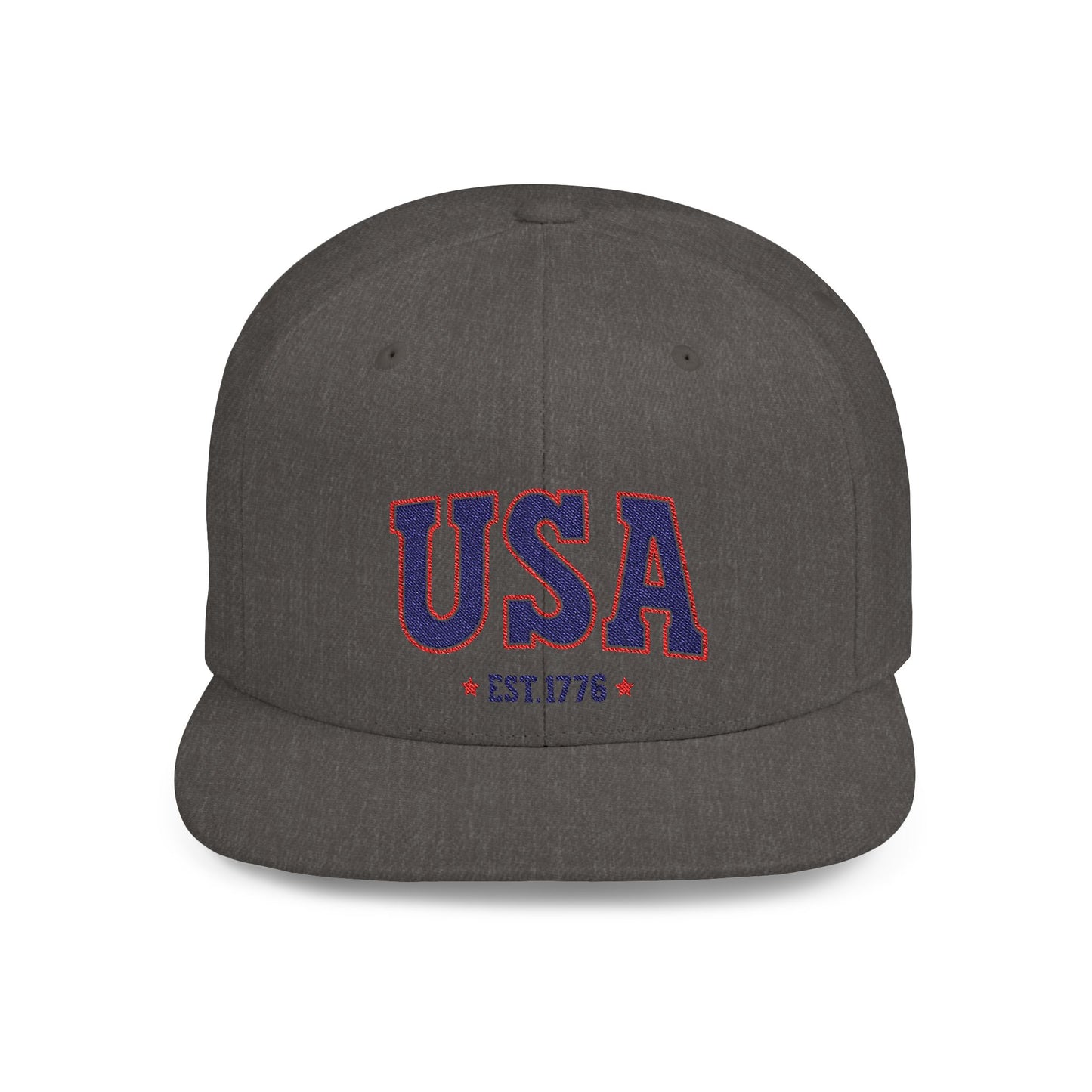 Princess Grace USA Flat Bill Snapback Hat Patriotic Style, Perfect for Holidays & Outdoor Events