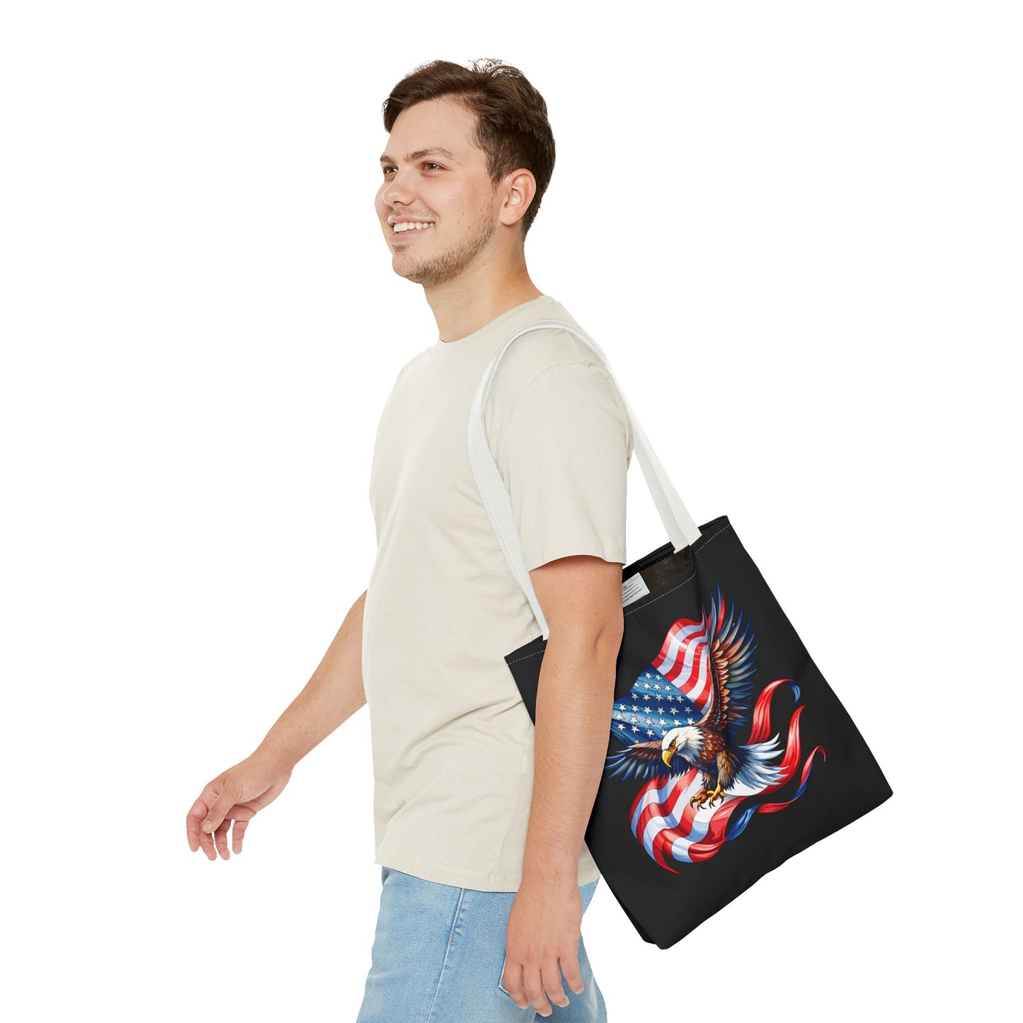 Princess Grace Patriotic Eagle Tote Bag Perfect for Fourth of July and Memorial Day