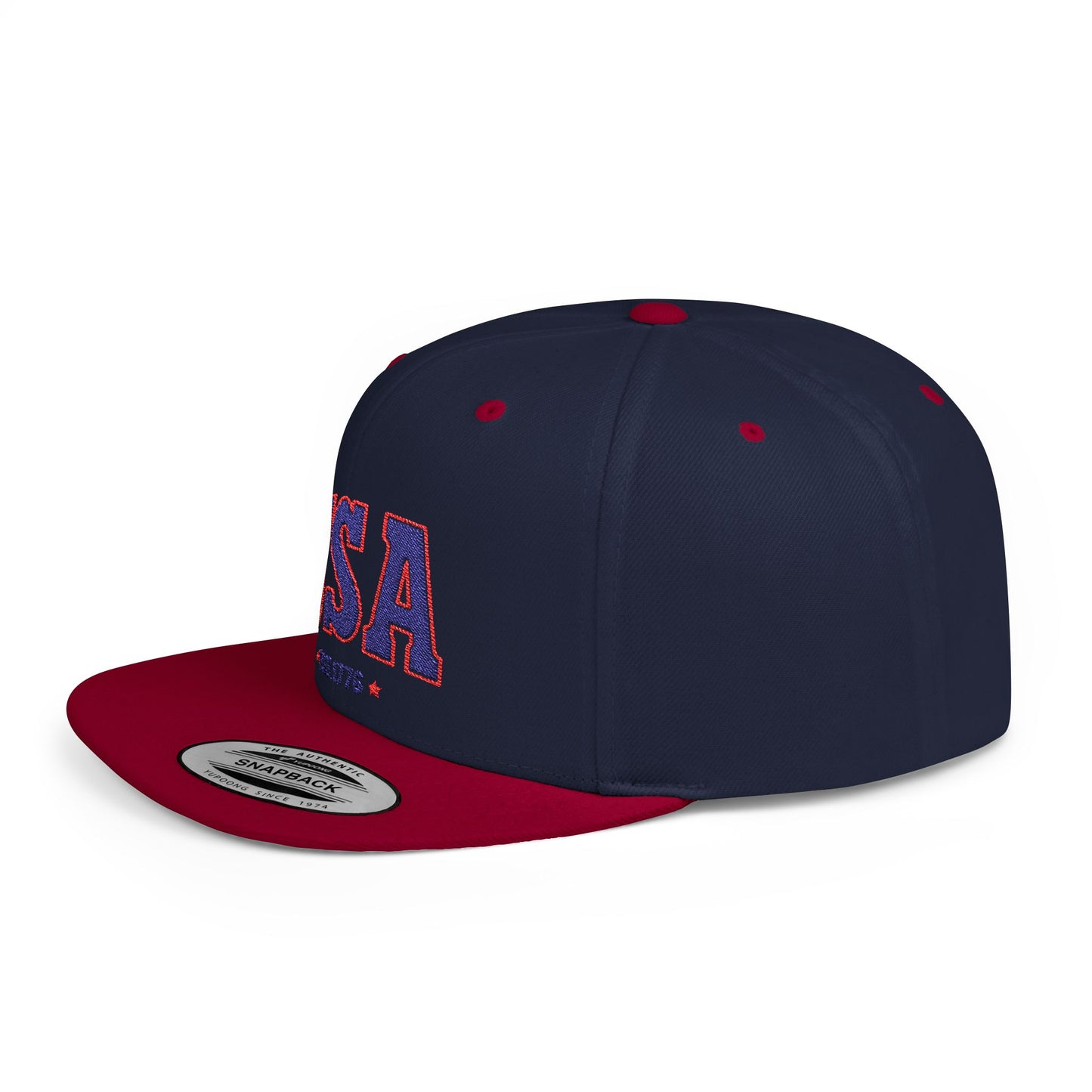 Princess Grace USA Flat Bill Snapback Hat Patriotic Style, Perfect for Holidays & Outdoor Events