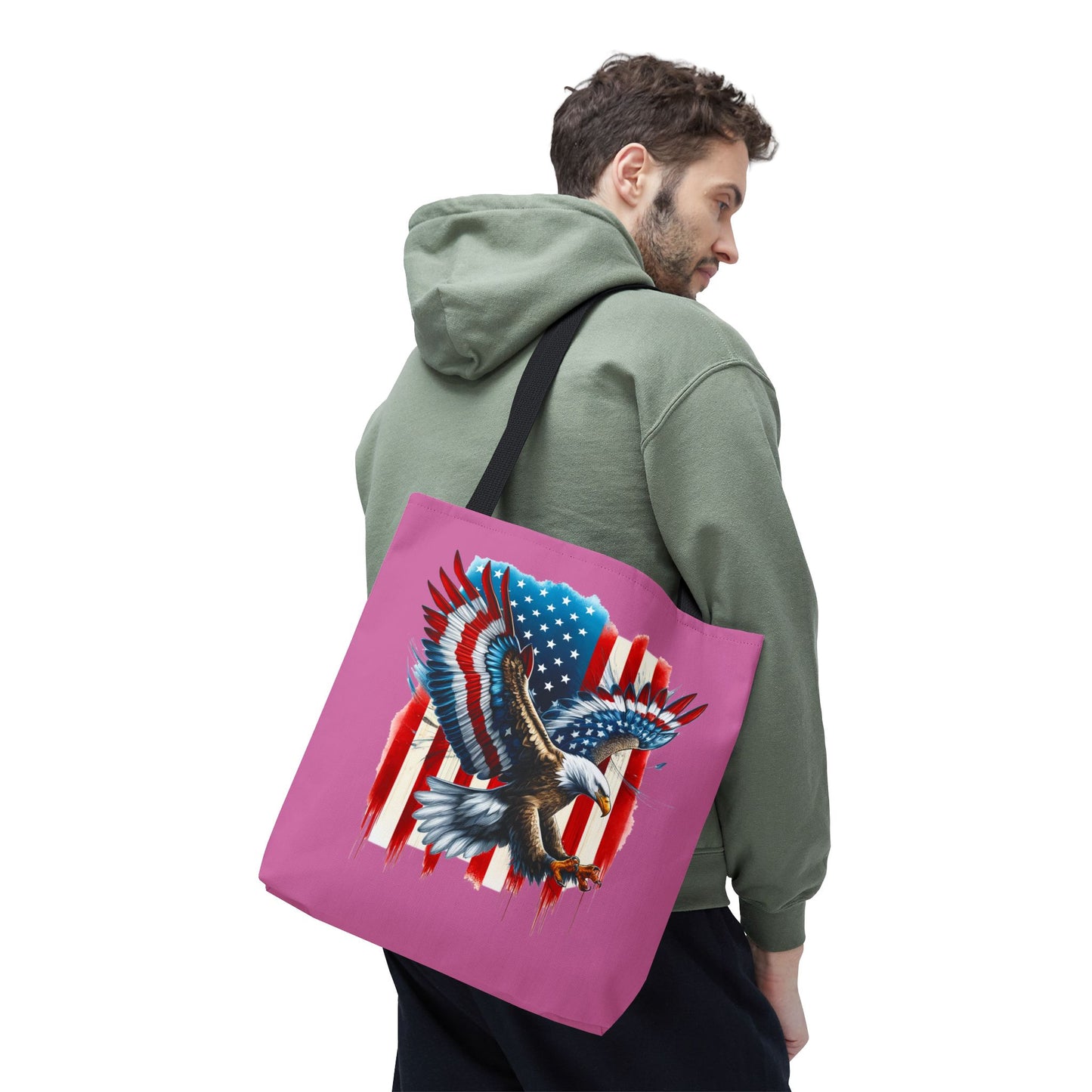 Princess Grace Patriotic Eagle Tote Bag American Flag Design
