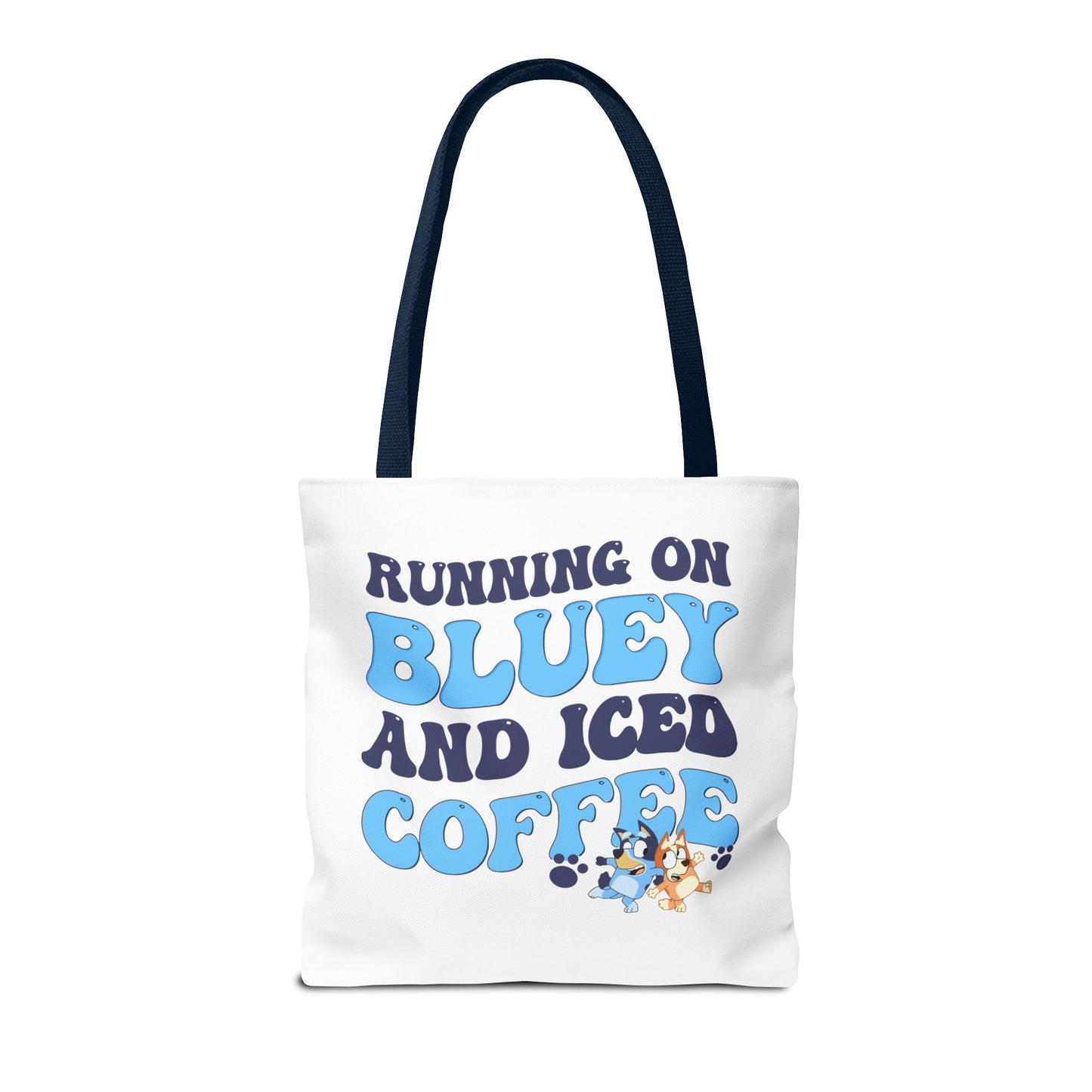 Princess Grace Running on Bluey and Iced Coffee Tote Bag