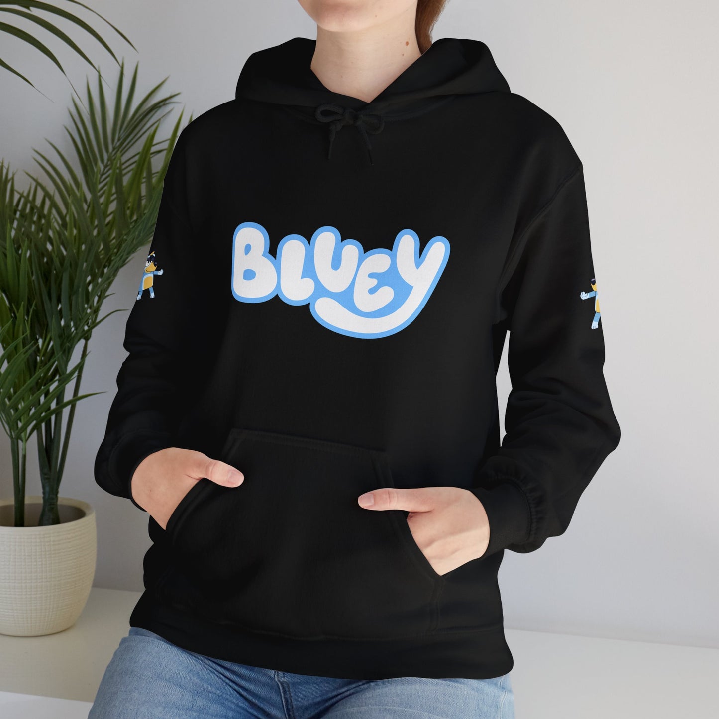 Princess Grace Bluey Unisex Heavy Blend Hoodie Cozy Cartoon Sweatshirt for Kids & Adults